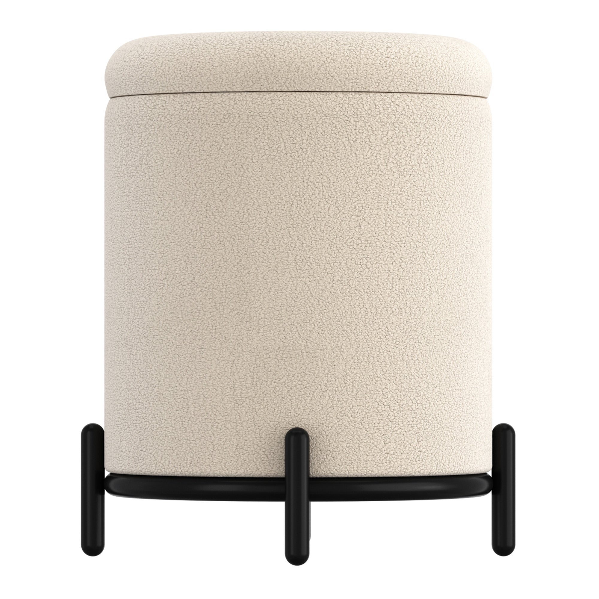 WorldwideCASTOR - STORAGE OTTOMAN - CREAM