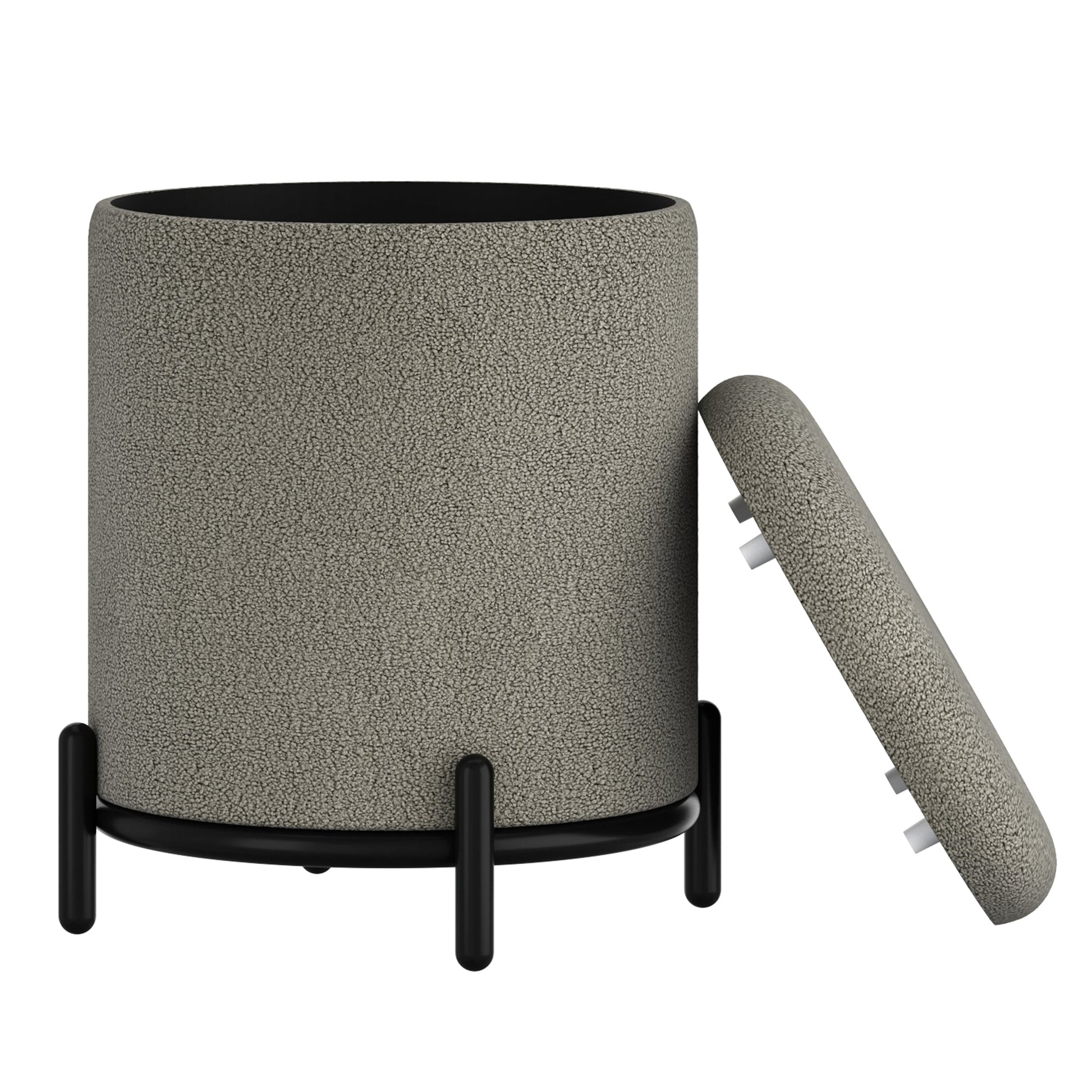 WorldwideCASTOR - STORAGE OTTOMAN - WARM GREY