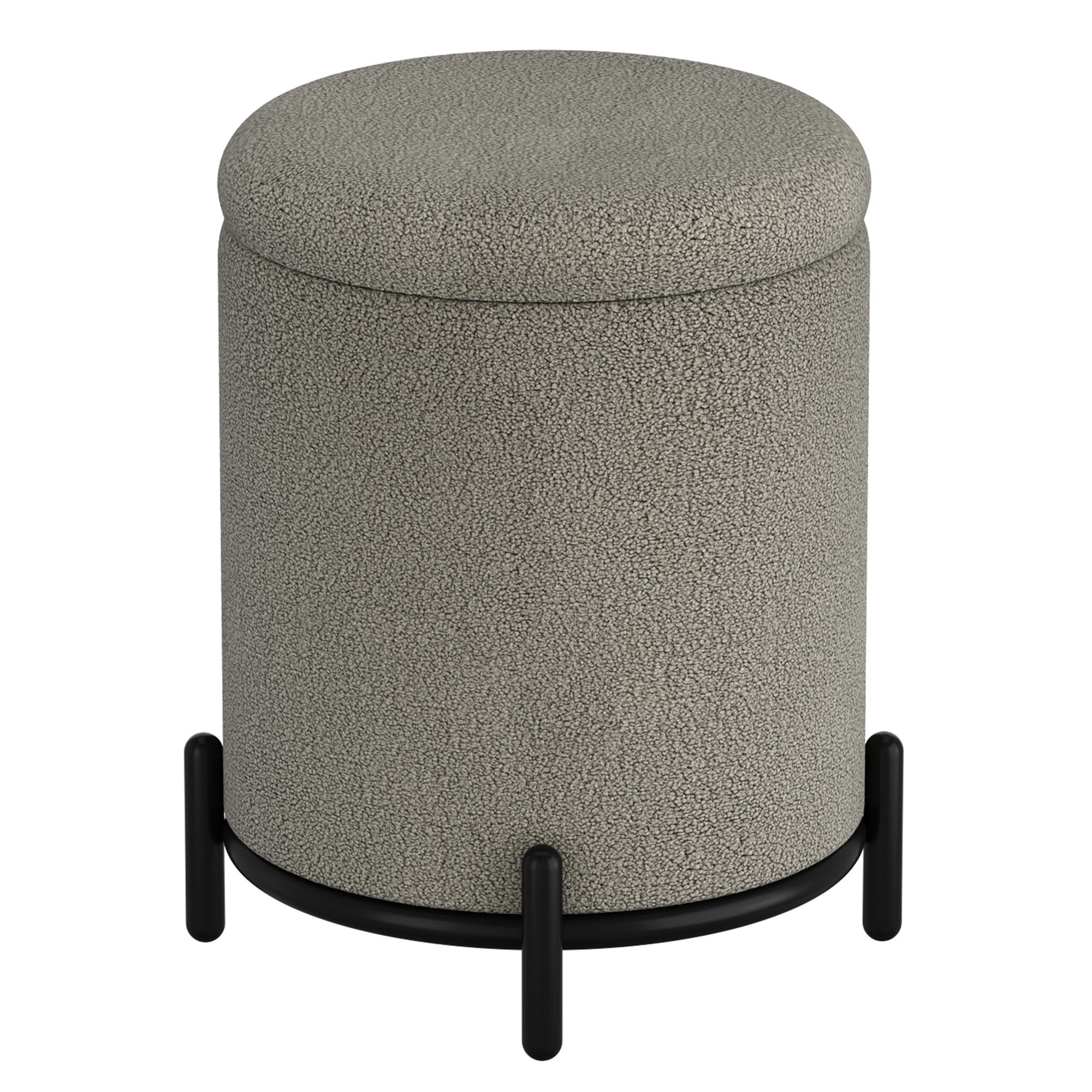 WorldwideCASTOR - STORAGE OTTOMAN - WARM GREY