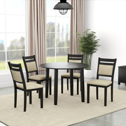 WorldwideCONRAD - 5PC DINING SET - BLACK