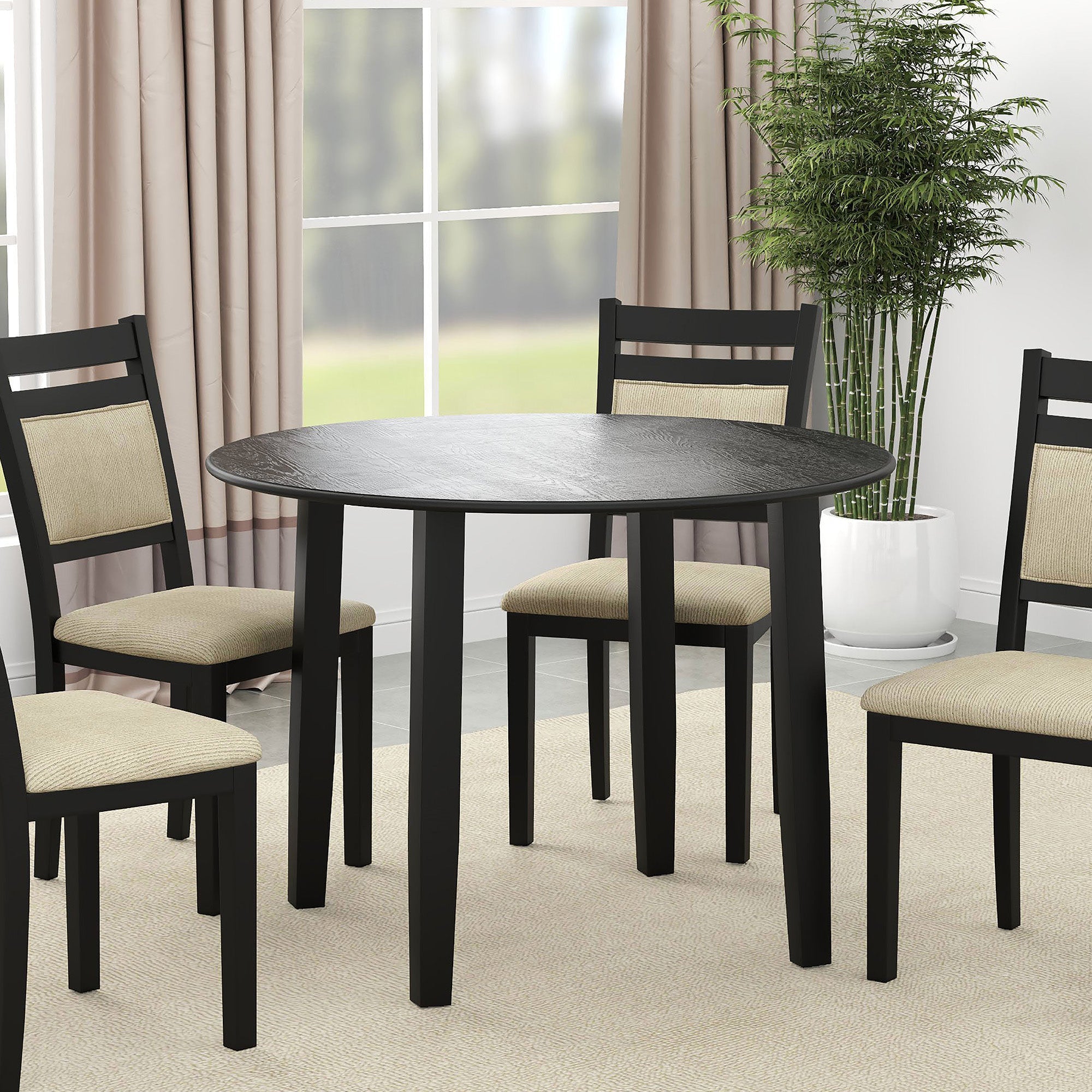 WorldwideCONRAD - ROUND DINING TABLE - BLACK