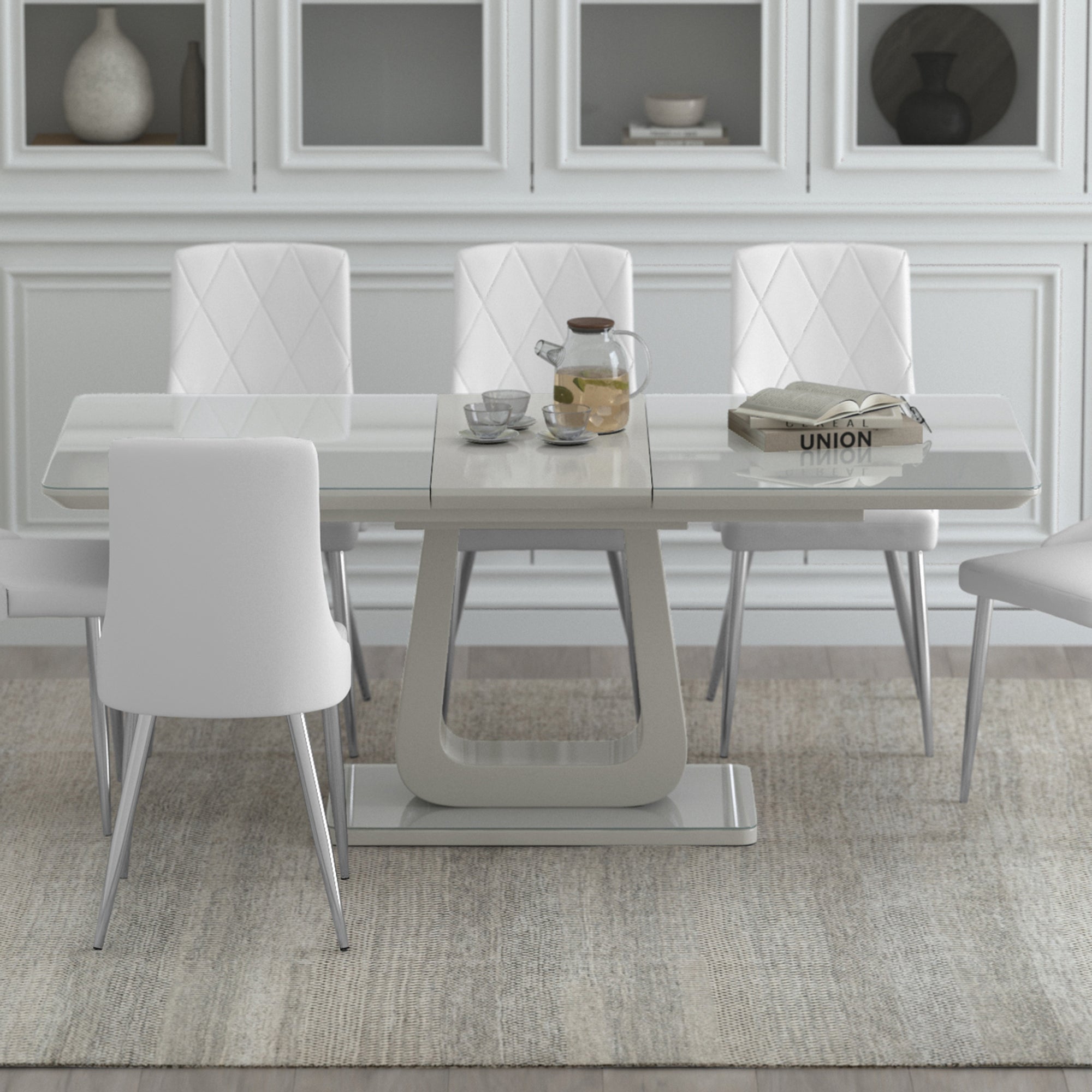 WorldwideCORVUS - EXTENSION DINING TABLE - WARM GREY