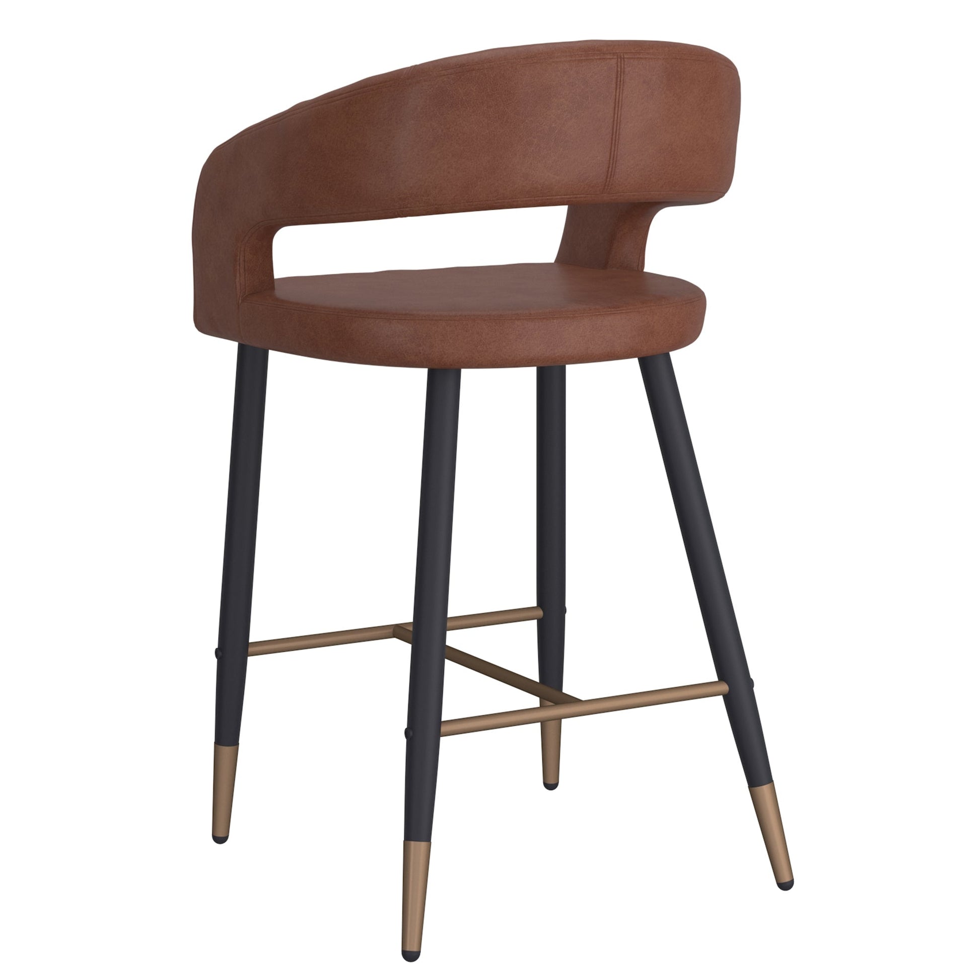 WorldwideCRIMSON - 26'' COUNTER STOOL - SADDLE