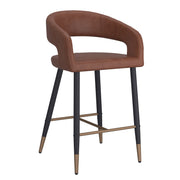 WorldwideCRIMSON - 26'' COUNTER STOOL - SADDLE