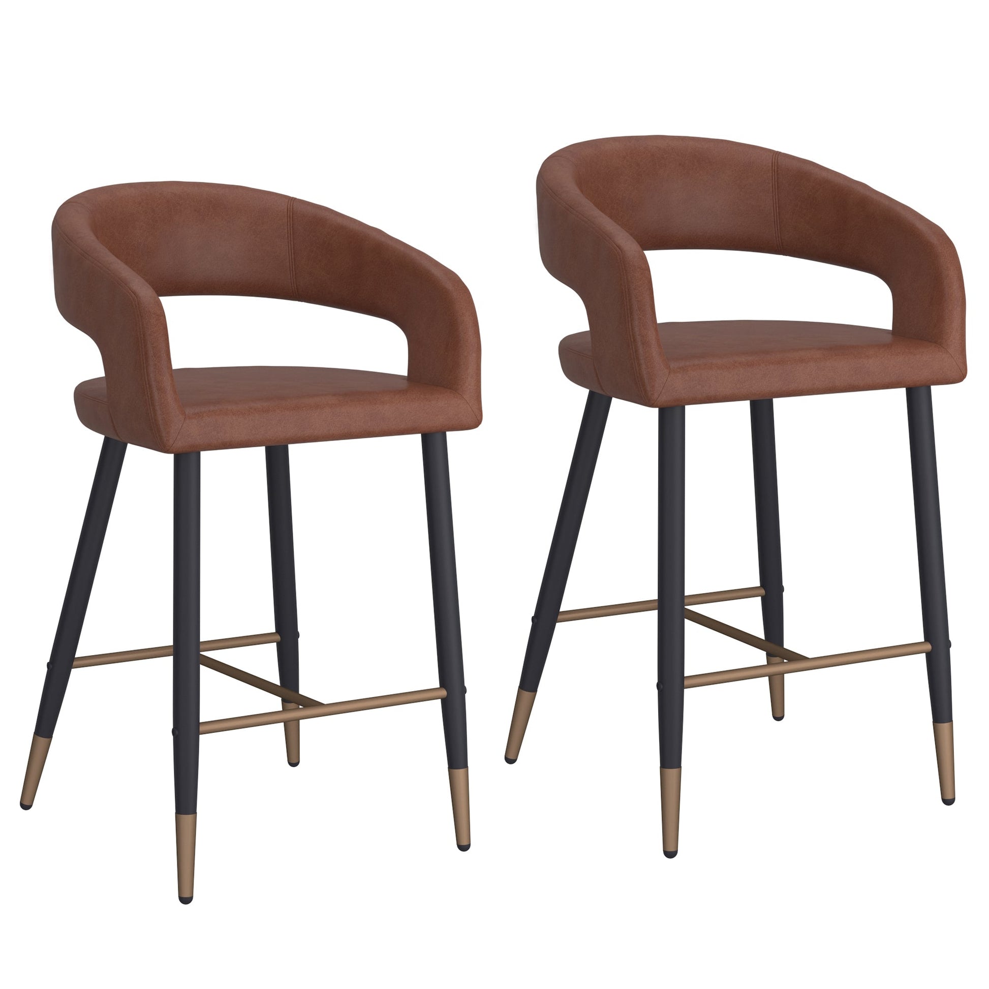 WorldwideCRIMSON - 26'' COUNTER STOOL - SADDLE