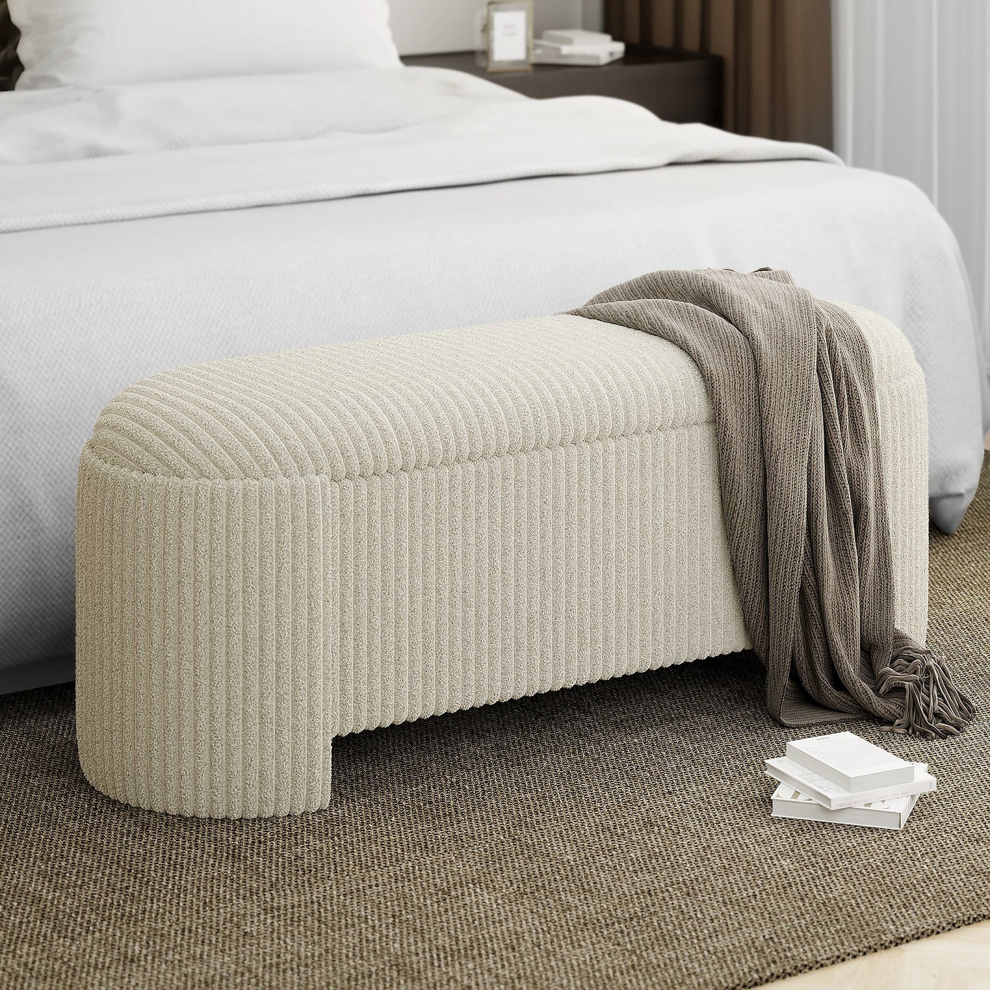 WorldwideCYBIL - STORAGE OTTOMAN - IVORY