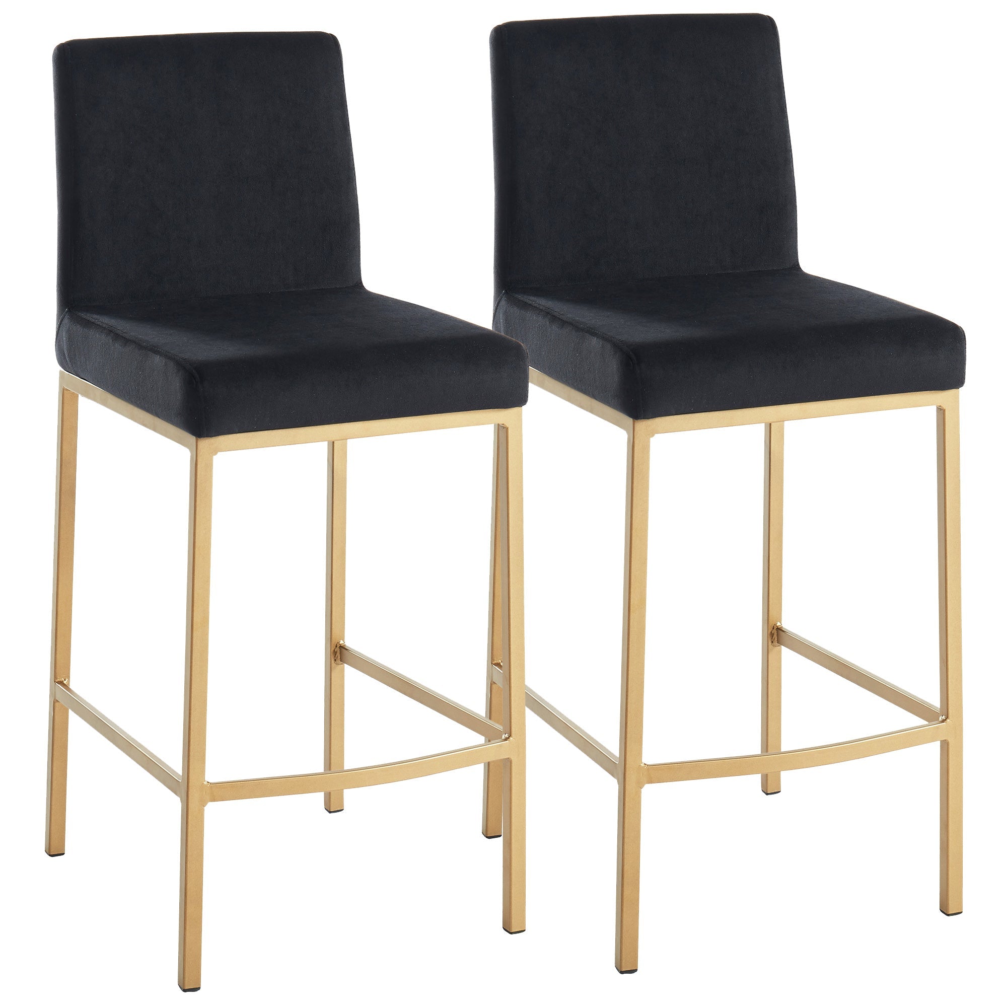WorldwideDIEGO - 26" COUNTER STOOL - BLACK/AGED GOLD