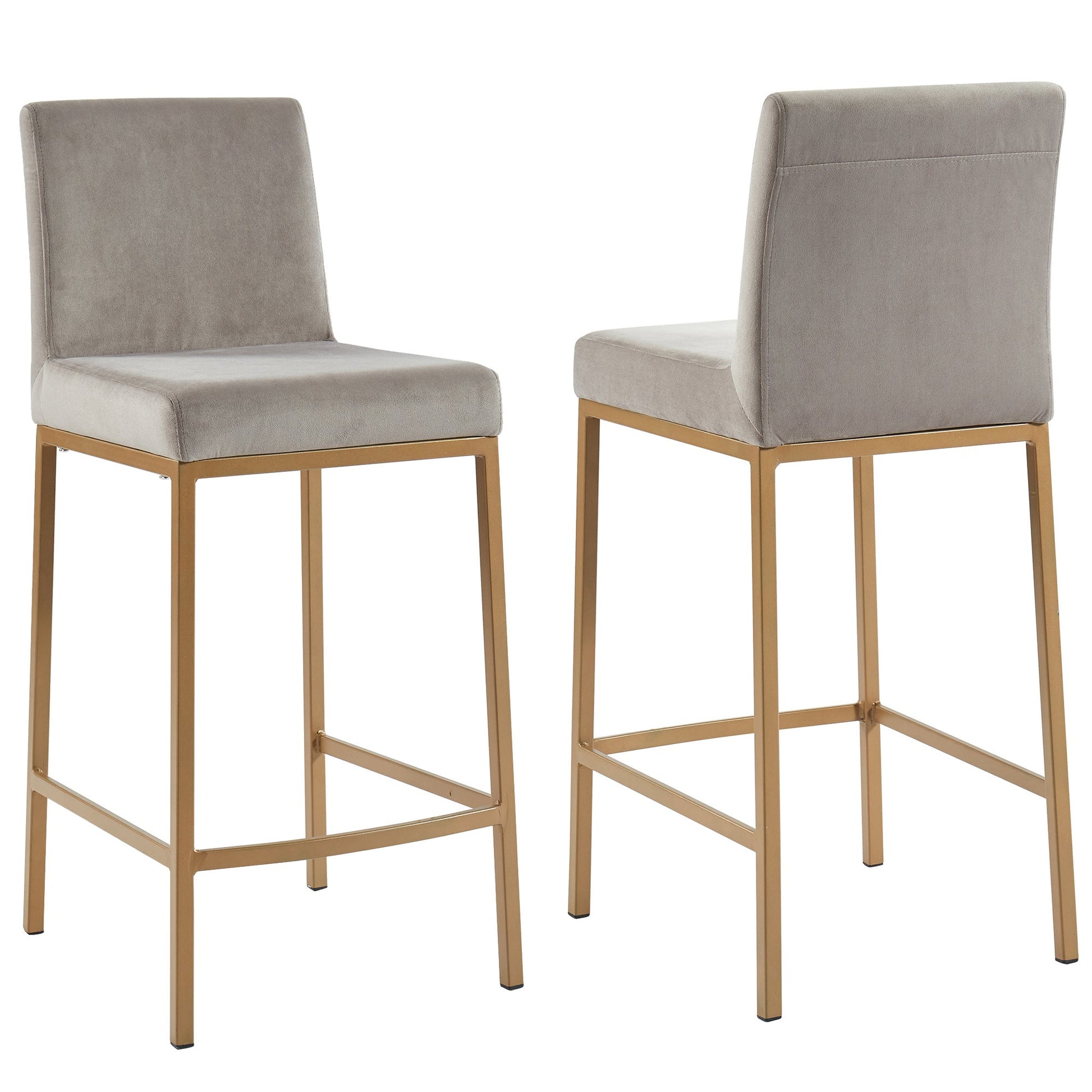 WorldwideDIEGO - 26" COUNTER STOOL - GREY/AGED GOLD