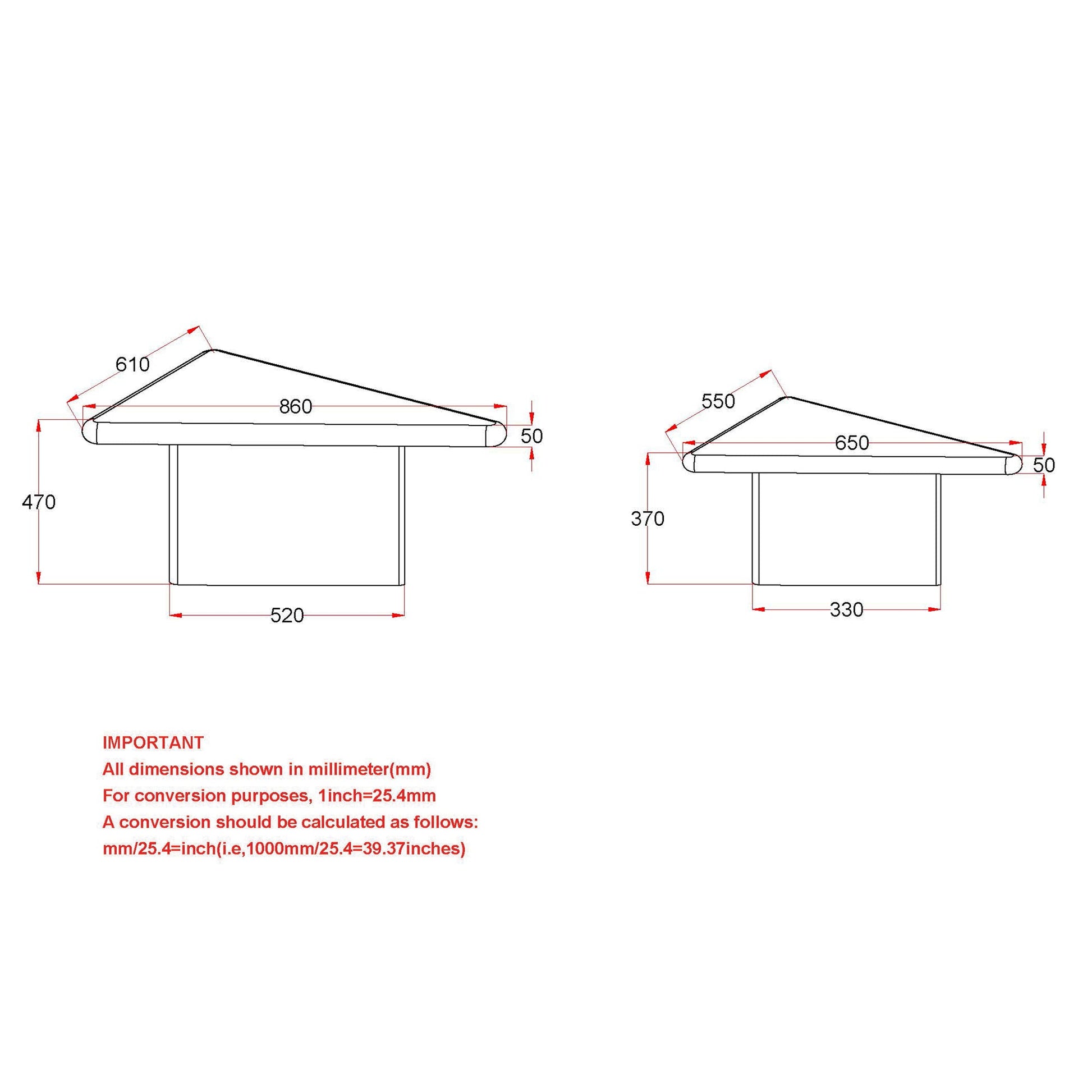 WorldwideDRACO - 2PC COFFEE TABLE - BLACK
