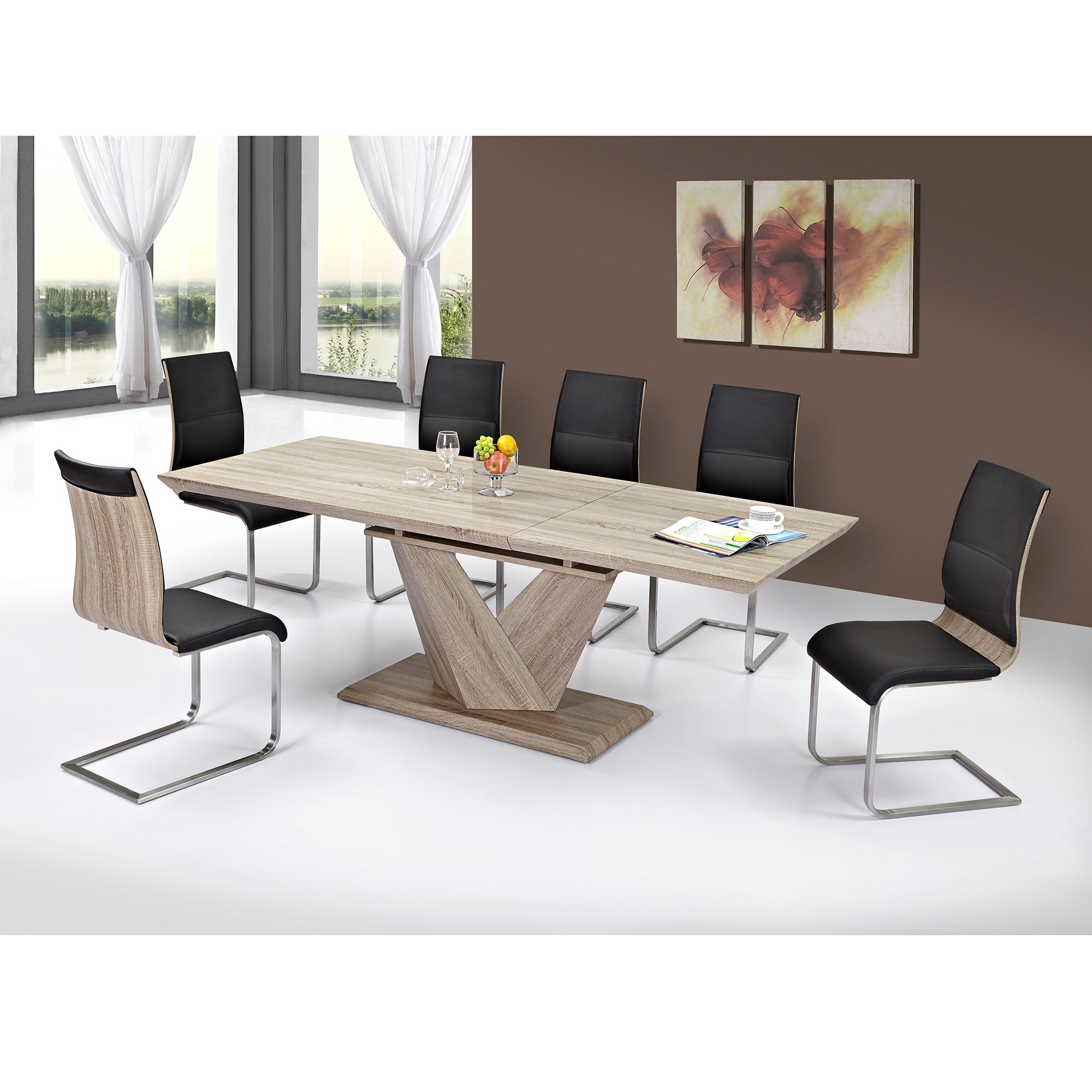 WorldwideECLIPSE - EXTENSION DINING TBL - WASHED OAK