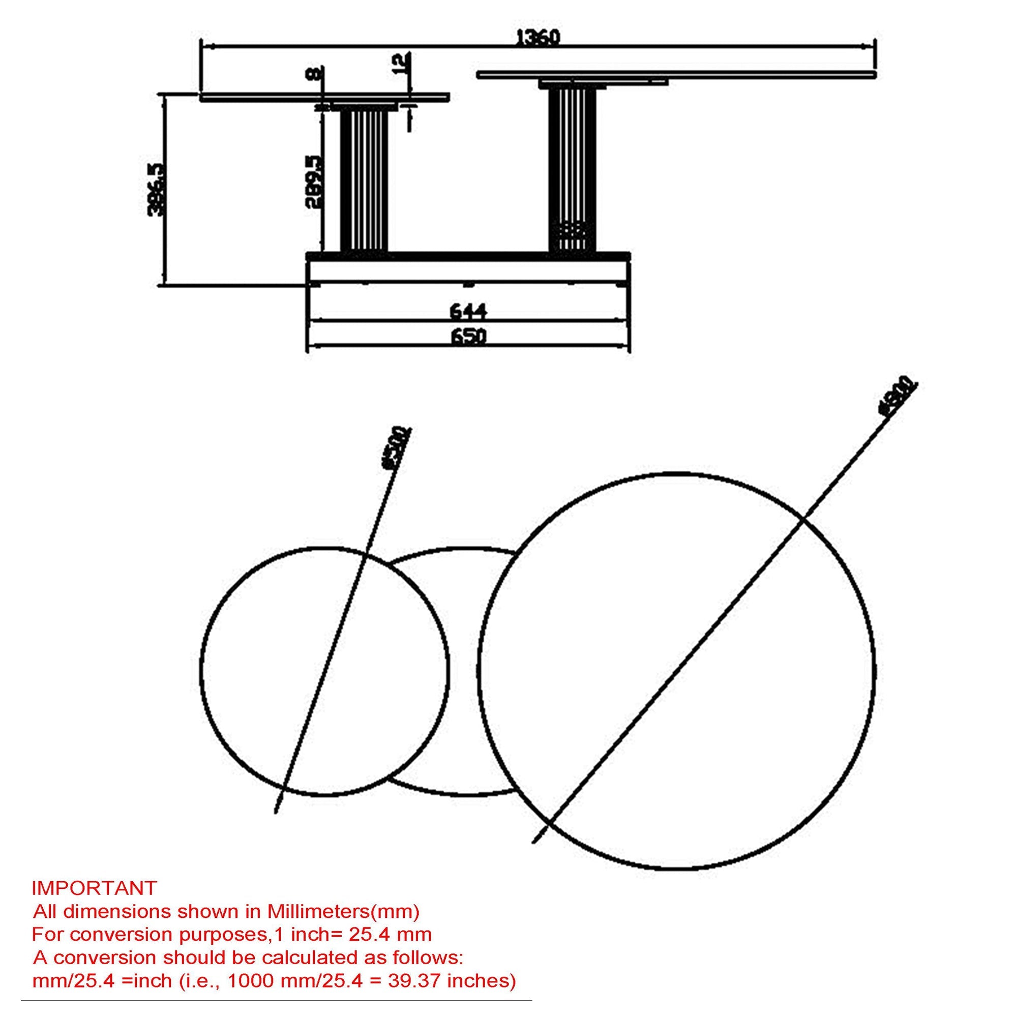 WorldwideELARA - COFFEE TABLE - BLACK