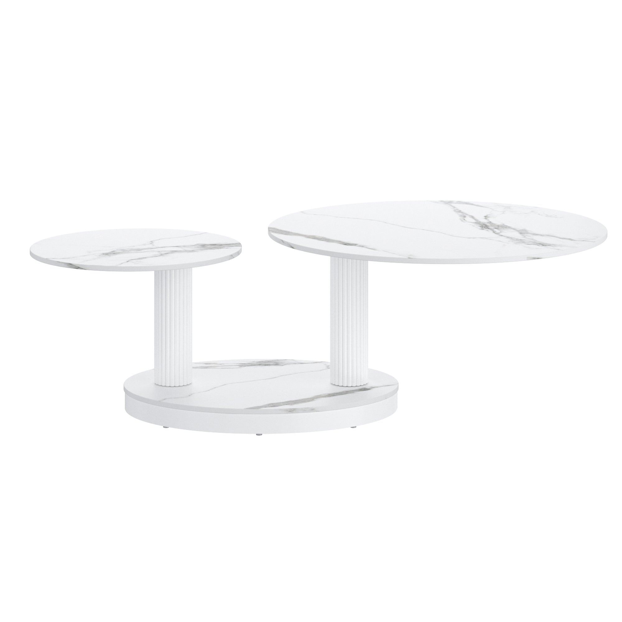 WorldwideELARA - COFFEE TABLE - WHITE