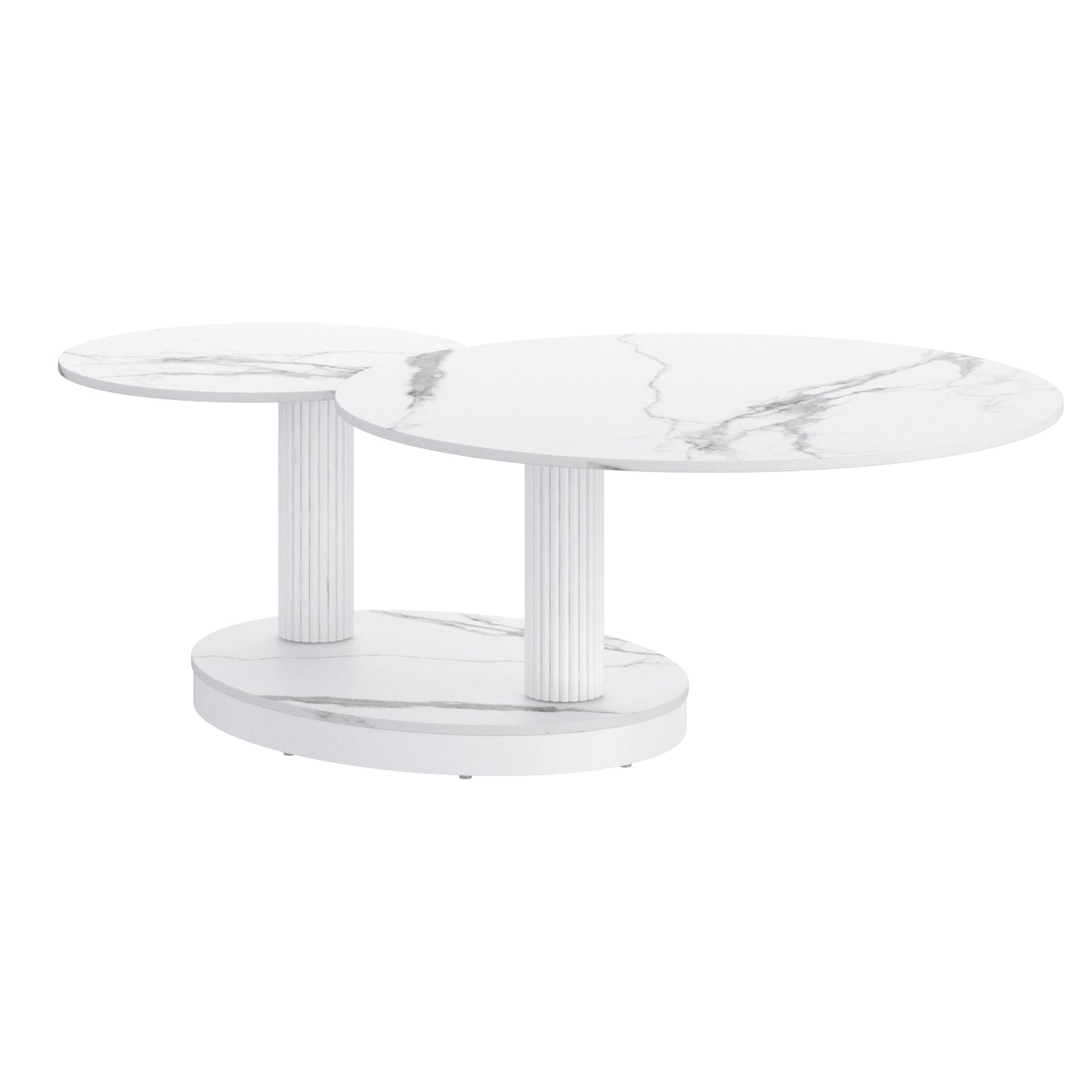 WorldwideELARA - COFFEE TABLE - WHITE