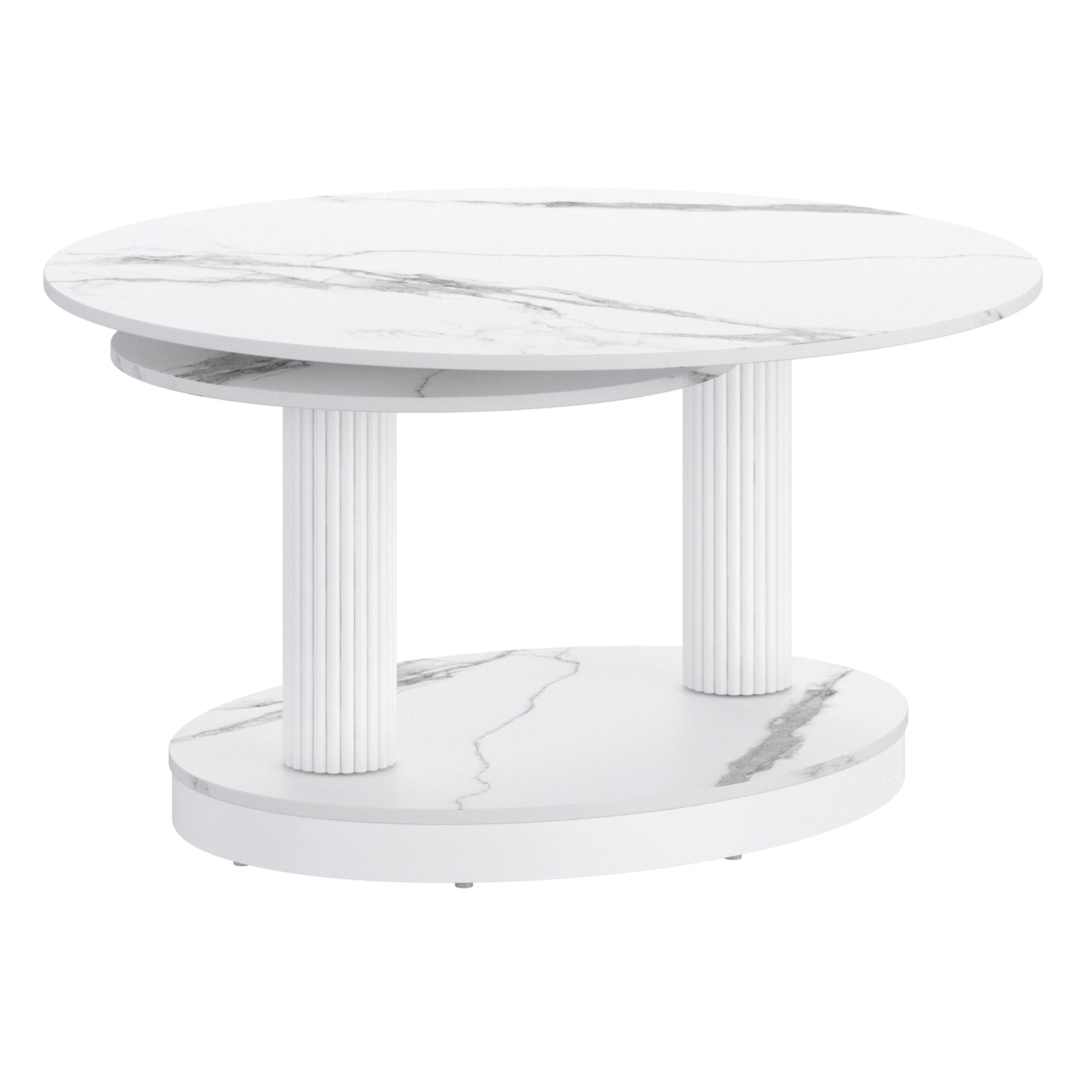 WorldwideELARA - COFFEE TABLE - WHITE
