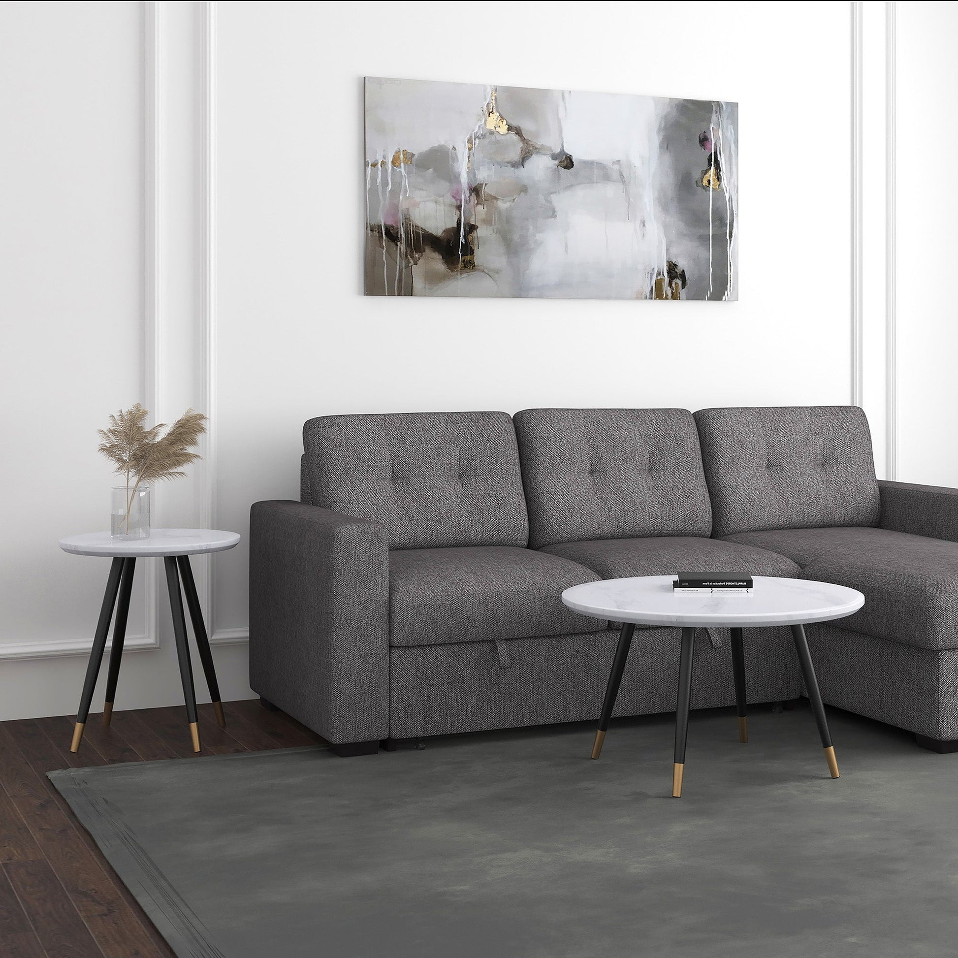 WorldwideEMERY - ACCENT TABLE - WHITE