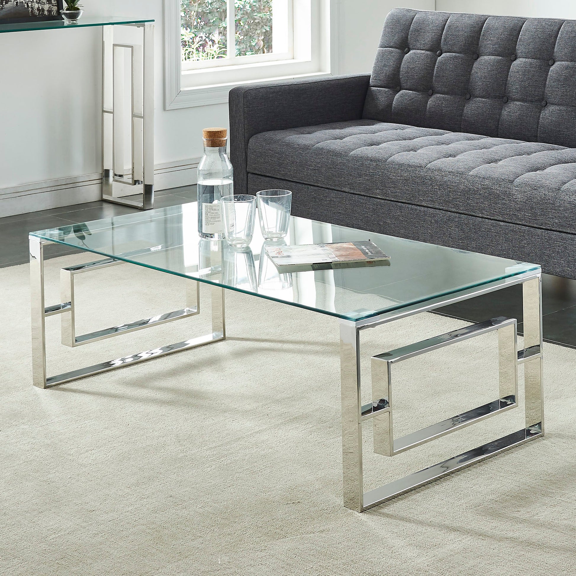 WorldwideEROS - COFFEE TABLE - SILVER