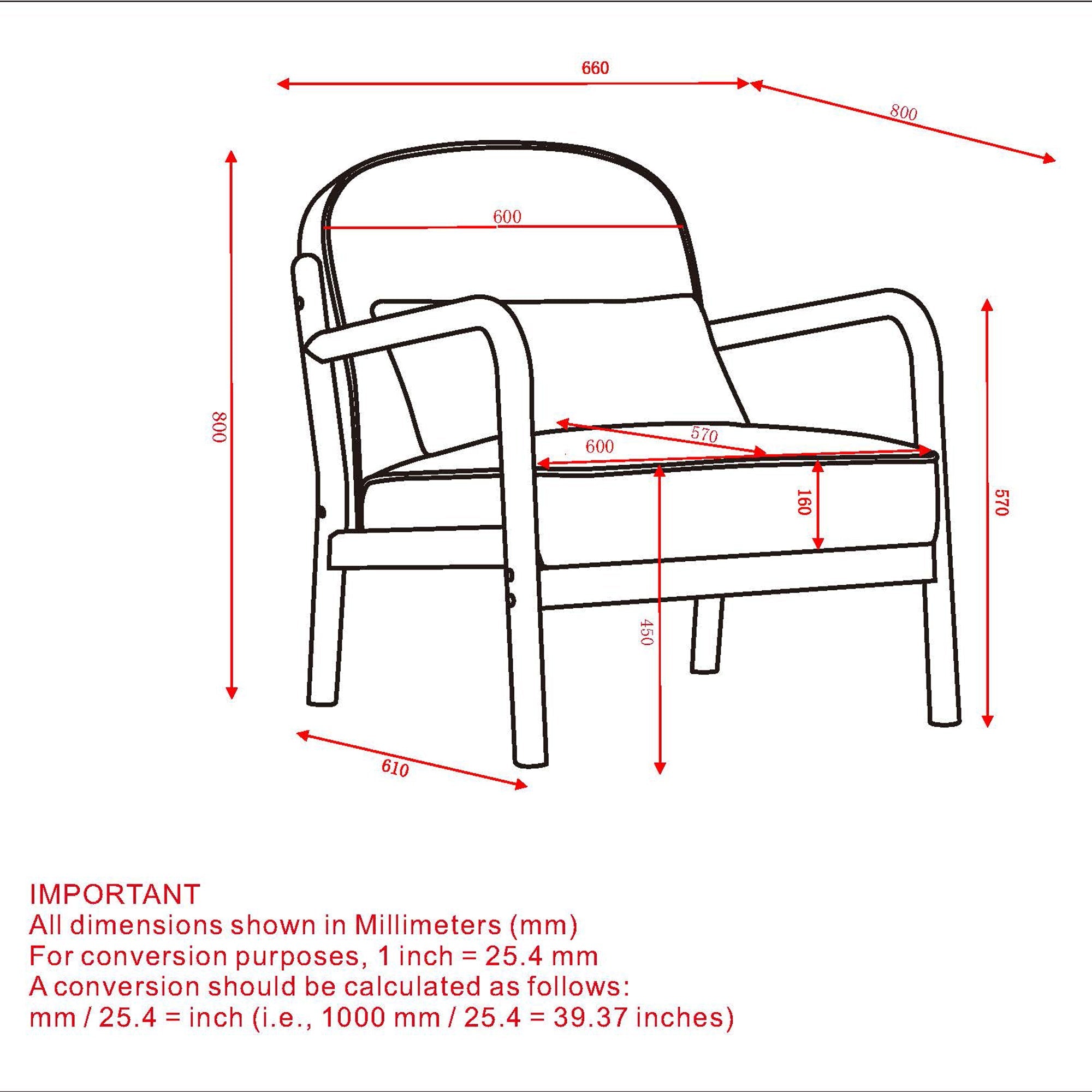 WorldwideFANI - ACCENT CHAIR FABRIC - WHITE