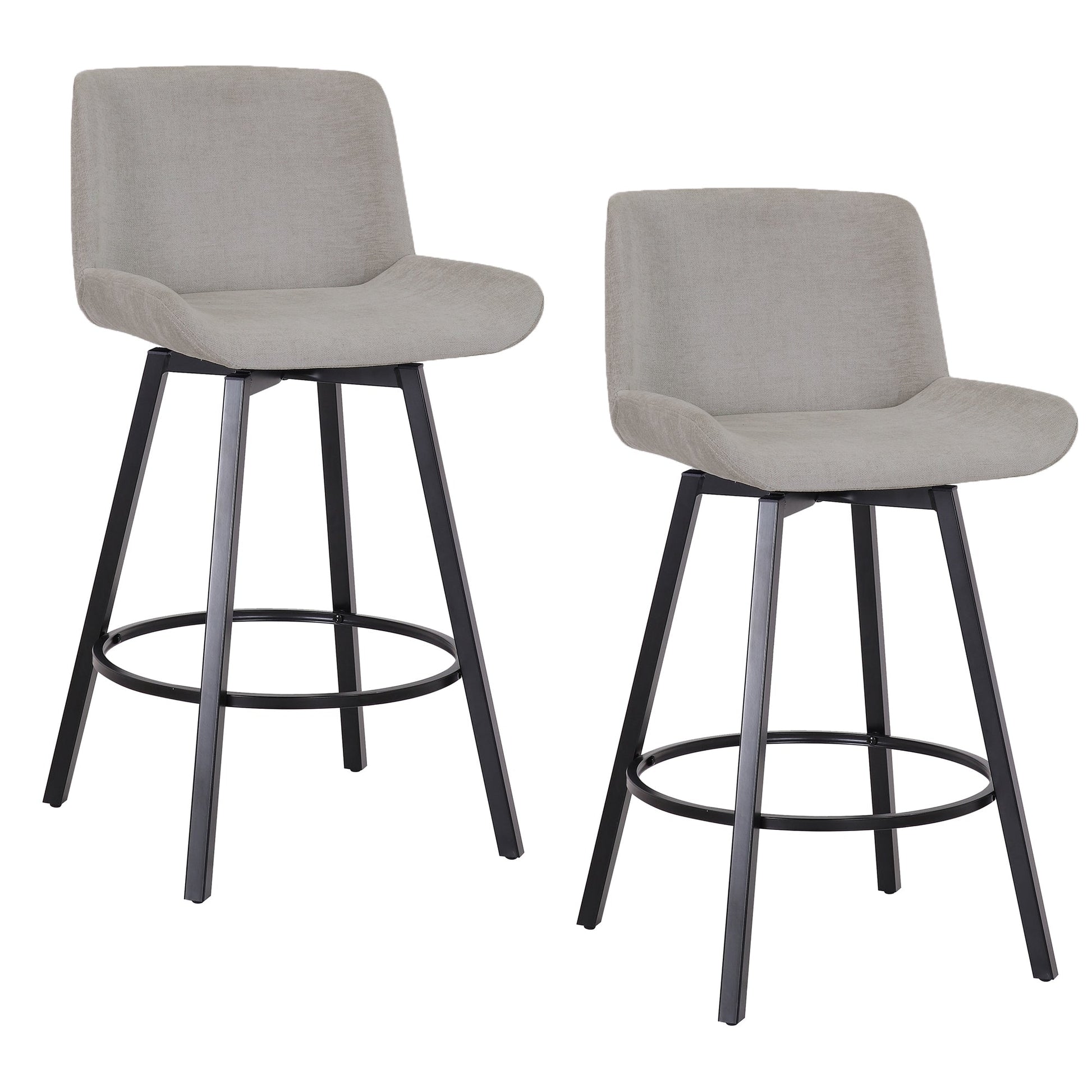 WorldwideFERN - 26'' COUNTER STOOL FABRIC - GREY