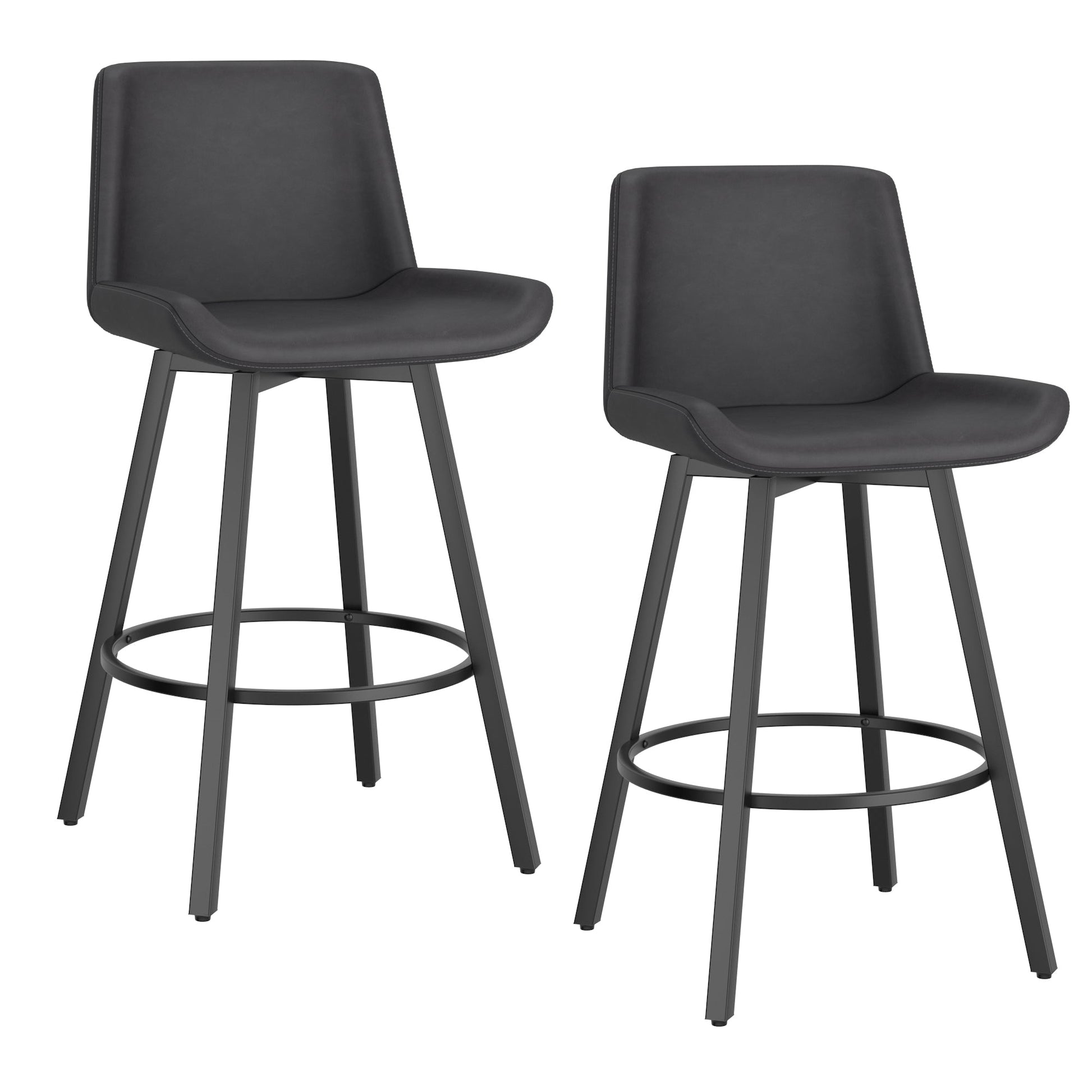 WorldwideFERN - 26'' COUNTER STOOL PU - CHARCOAL