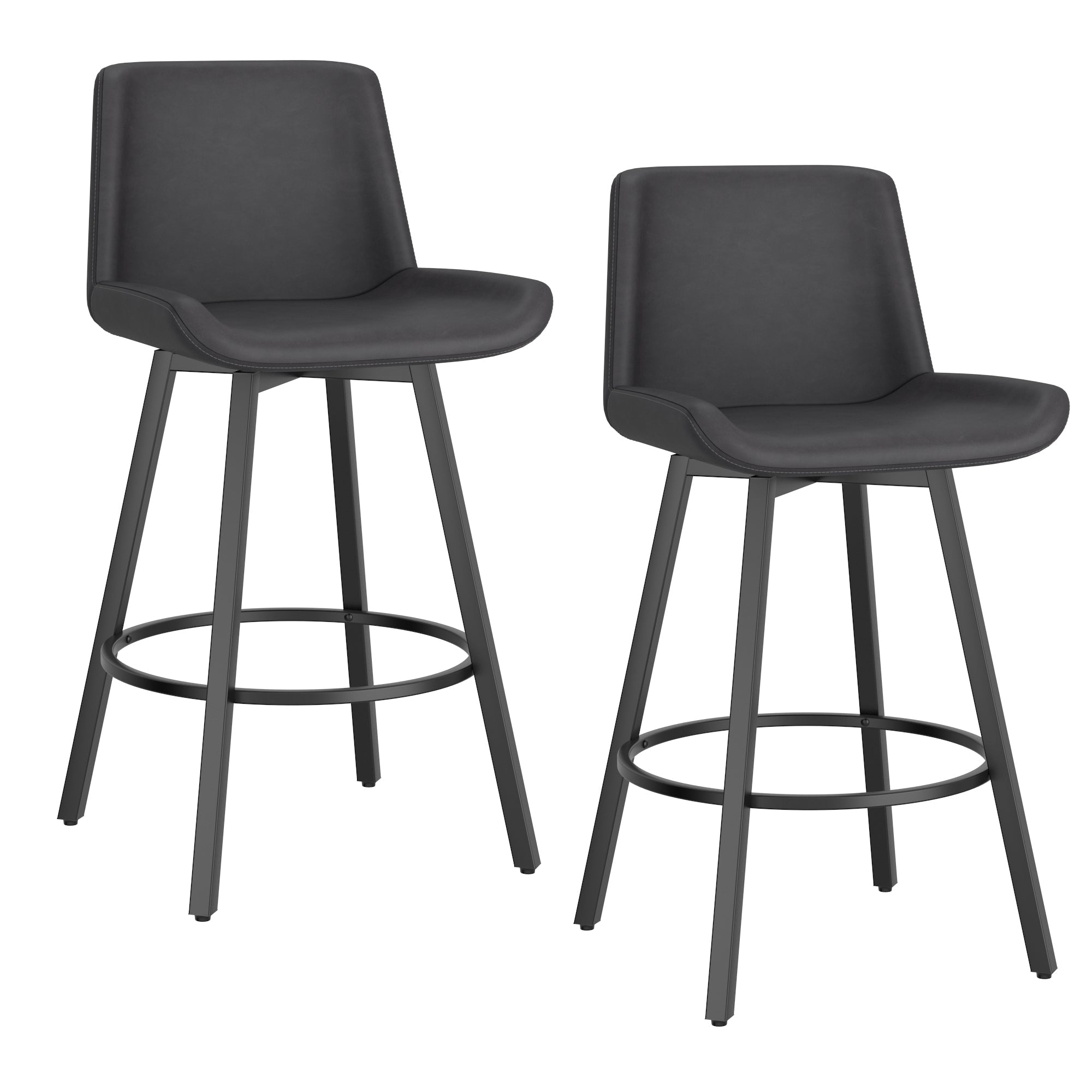 WorldwideFERN - 26'' COUNTER STOOL PU - CHARCOAL