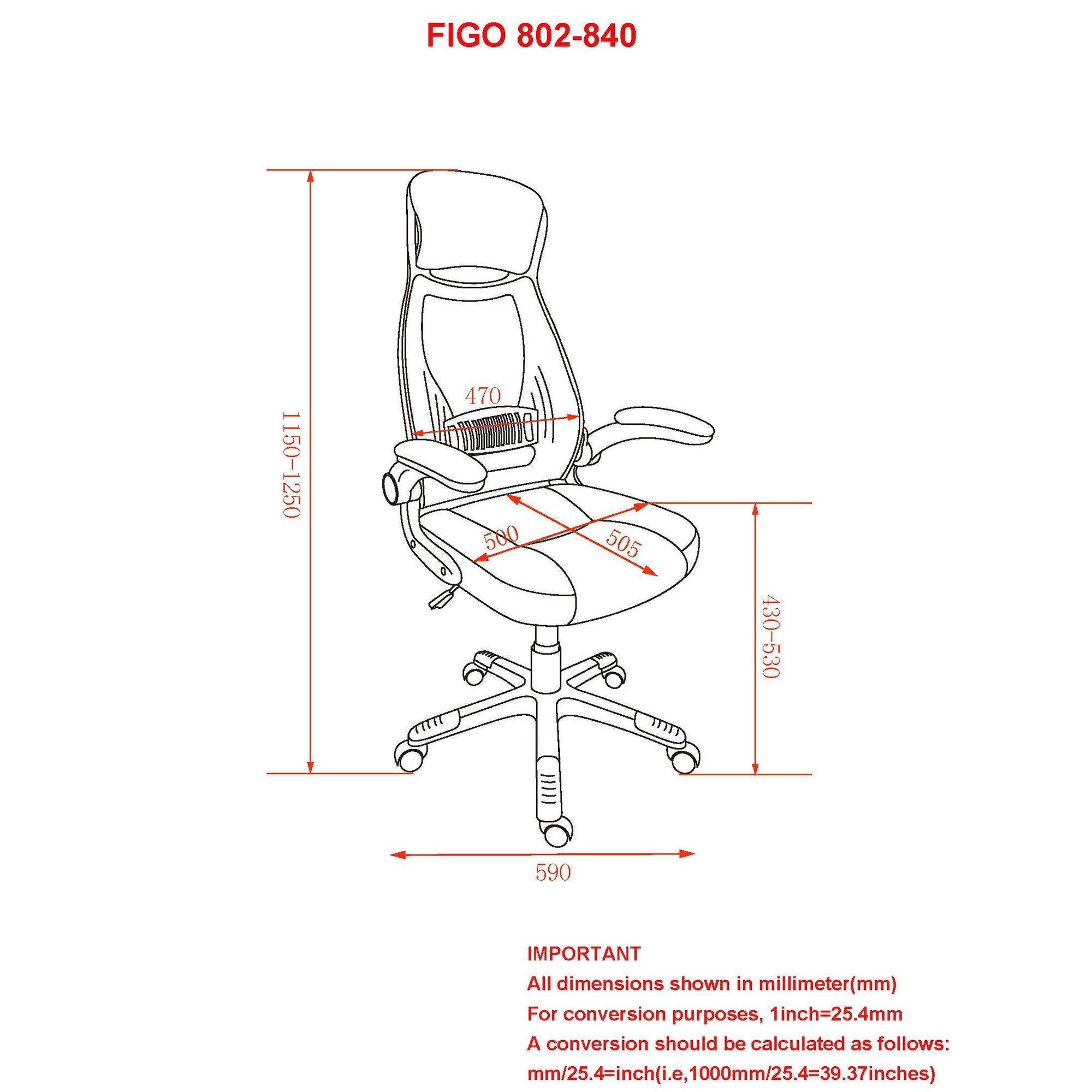 WorldwideFIGO - OFFICE CHAIR - BLACK