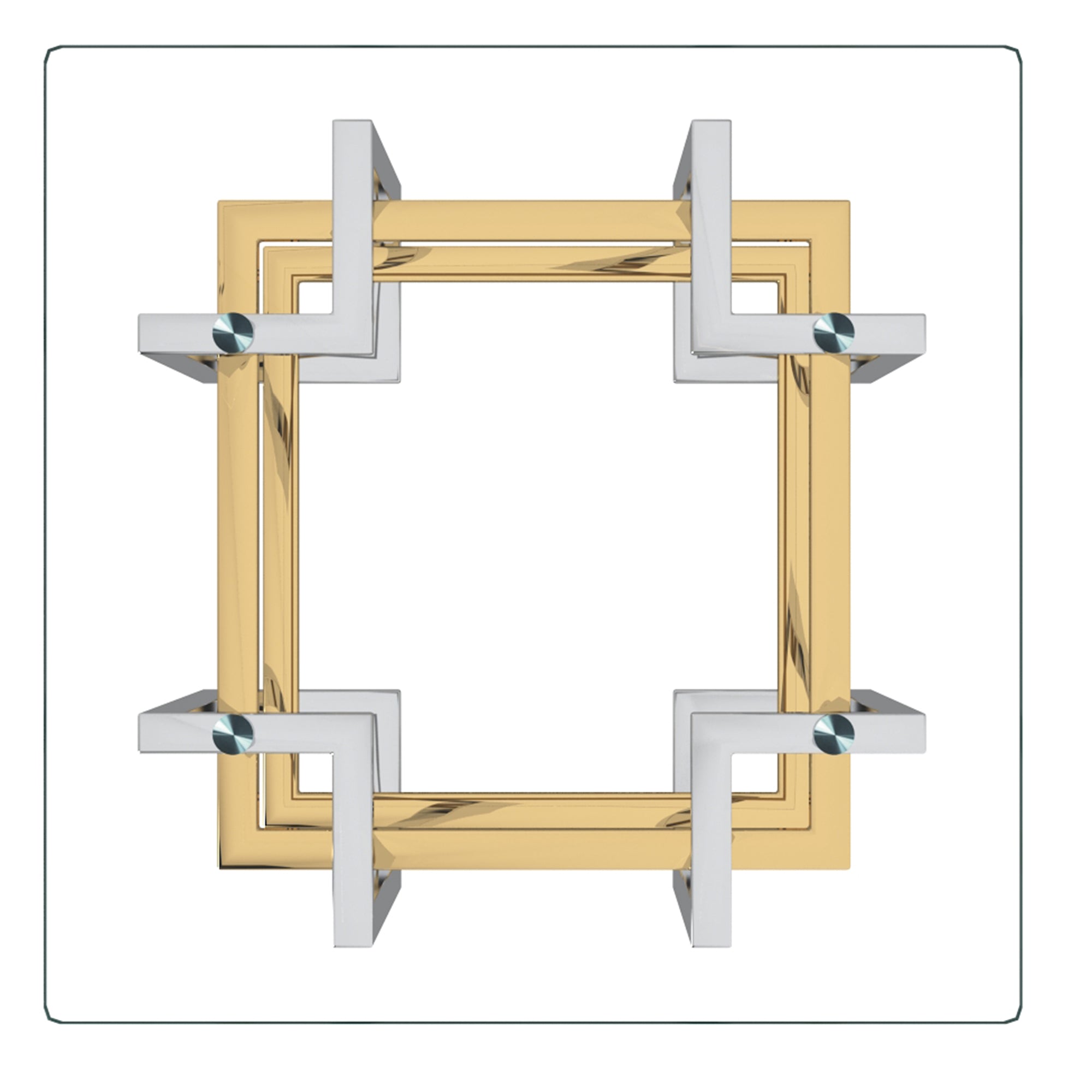 WorldwideFLORINA - ACCENT TABLE - SILVER/GOLD