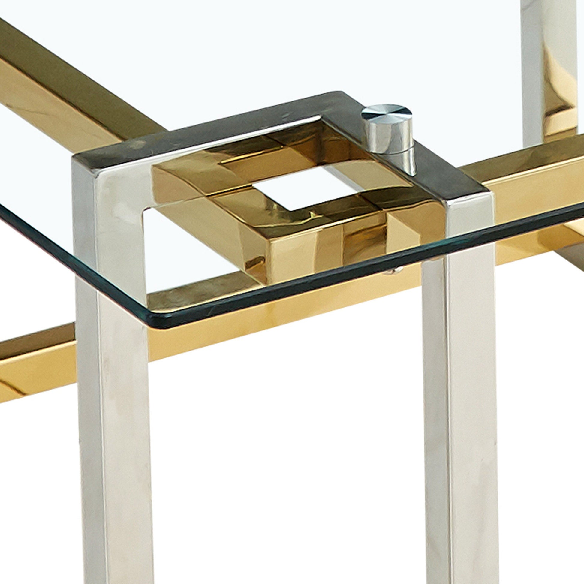 WorldwideFLORINA - ACCENT TABLE - SILVER/GOLD