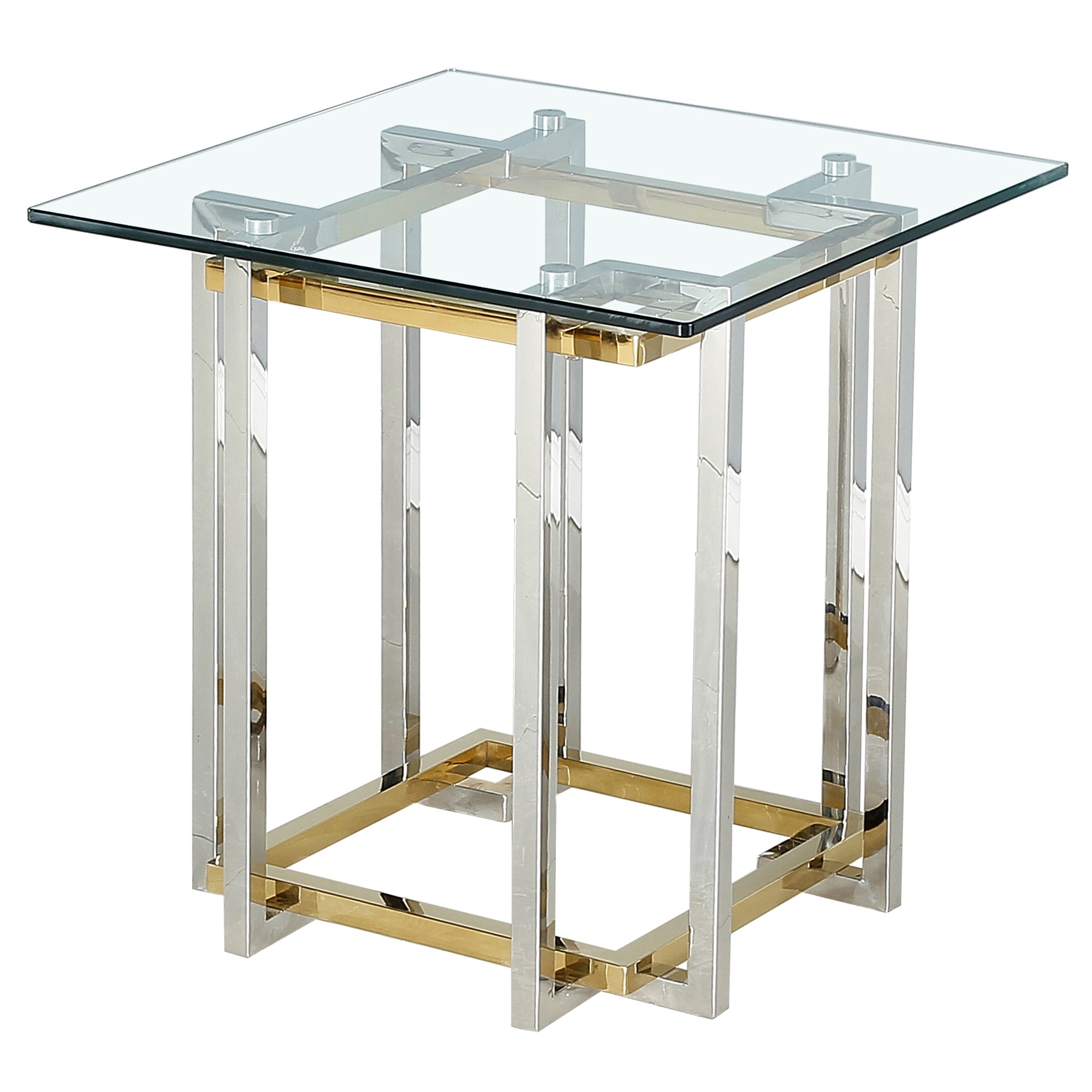 WorldwideFLORINA - ACCENT TABLE - SILVER/GOLD