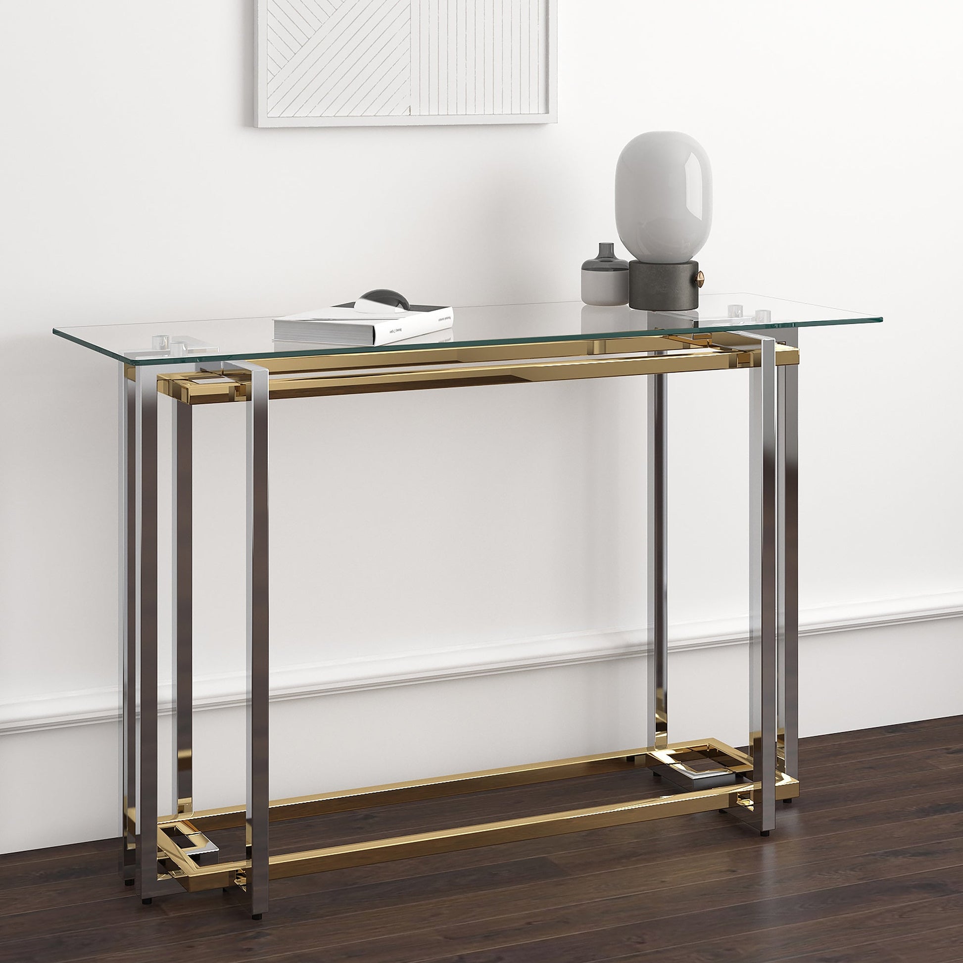 WorldwideFLORINA - CONSOLE TABLE - SILVER/GOLD