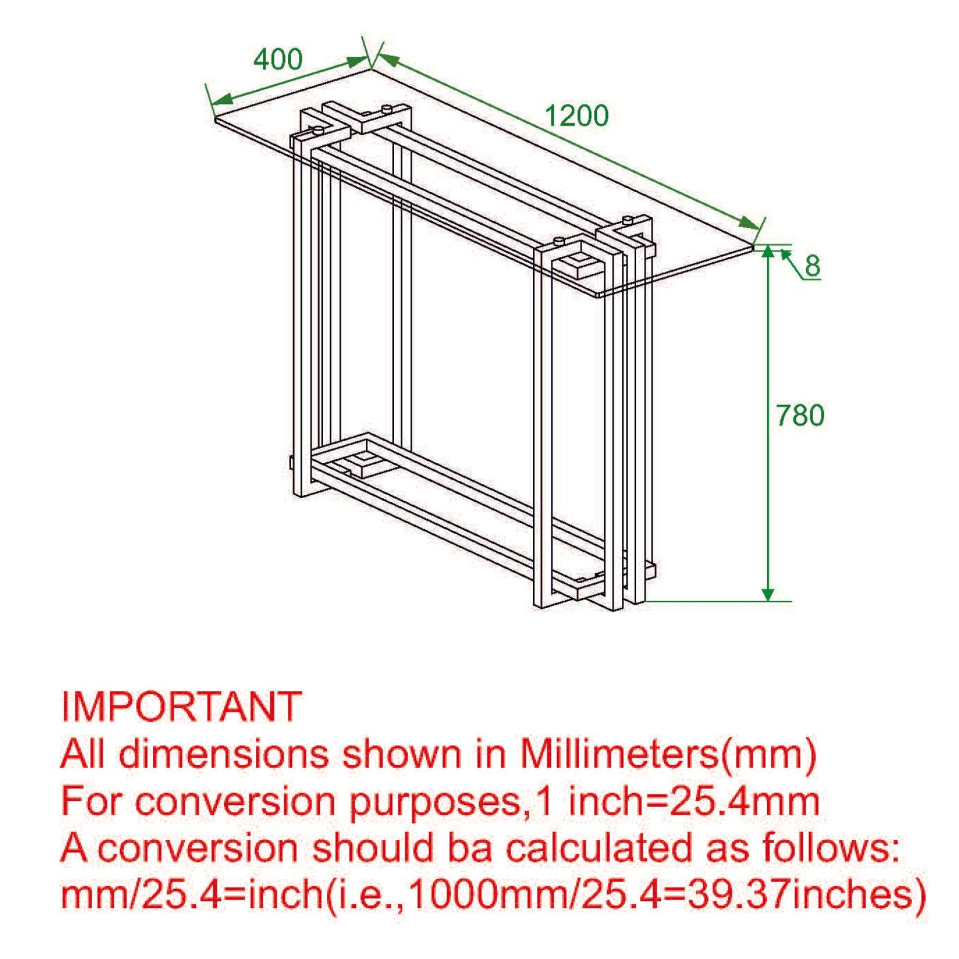 WorldwideFLORINA - CONSOLE TABLE - SILVER/GOLD
