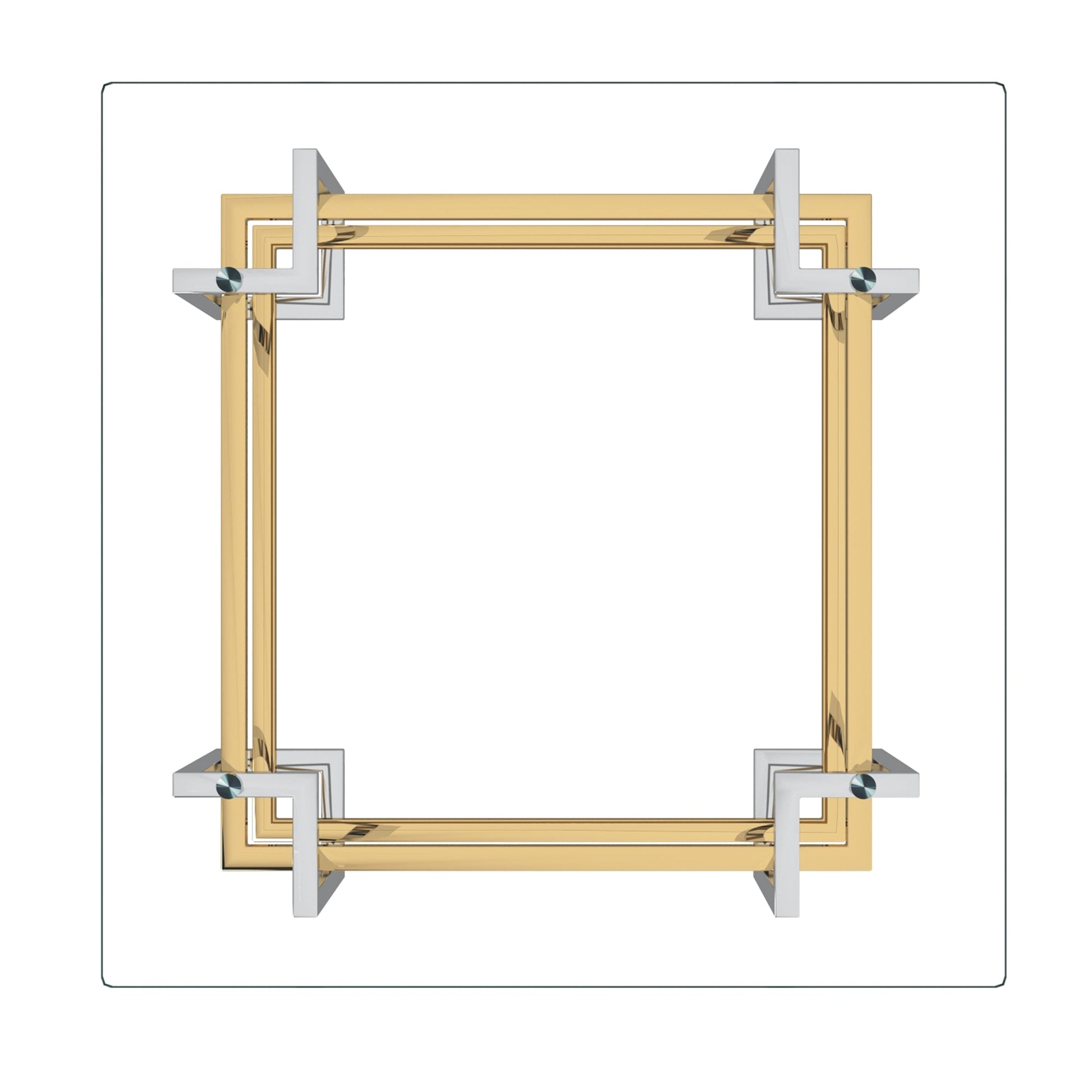 WorldwideFLORINA - SQ COFFEE TABLE - SILVER/GOLD