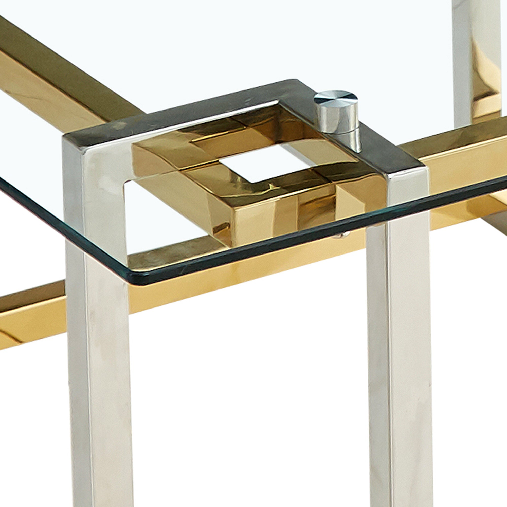 WorldwideFLORINA - SQ COFFEE TABLE - SILVER/GOLD