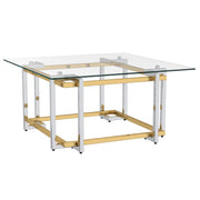 WorldwideFLORINA - SQ COFFEE TABLE - SILVER/GOLD