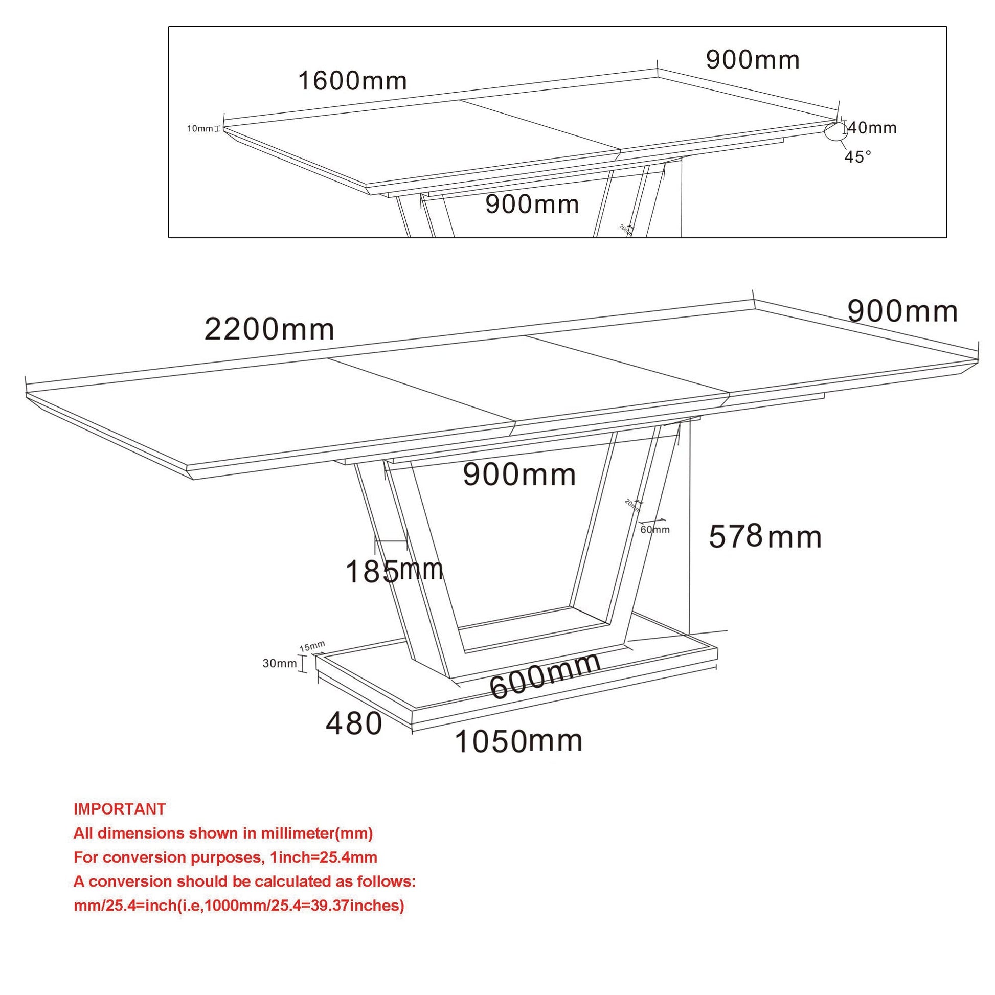 WorldwideFORNA - EXTENSION DINING TABLE - NATURAL