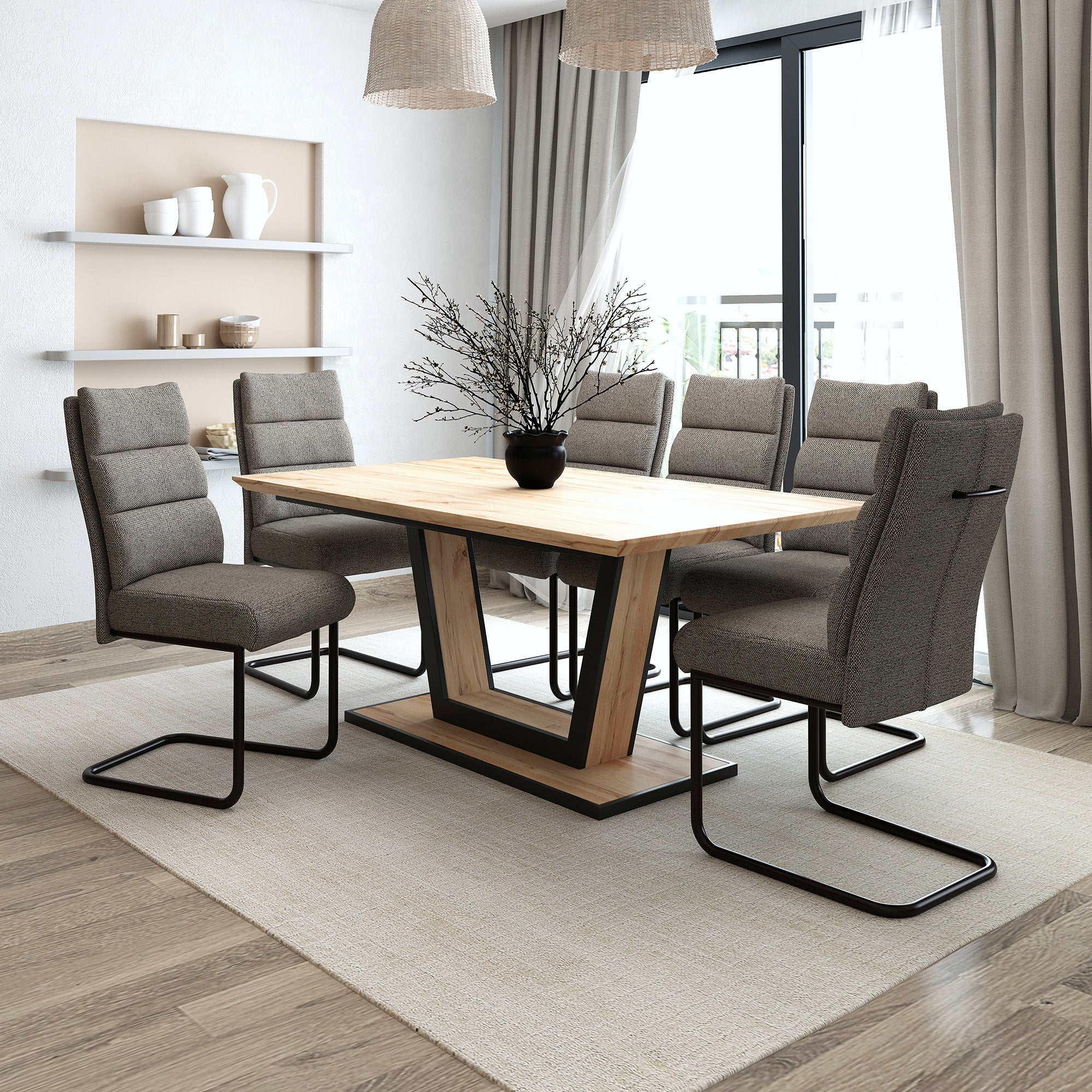 WorldwideFORNA NAT_BRODI CH - 7PC DINING SET