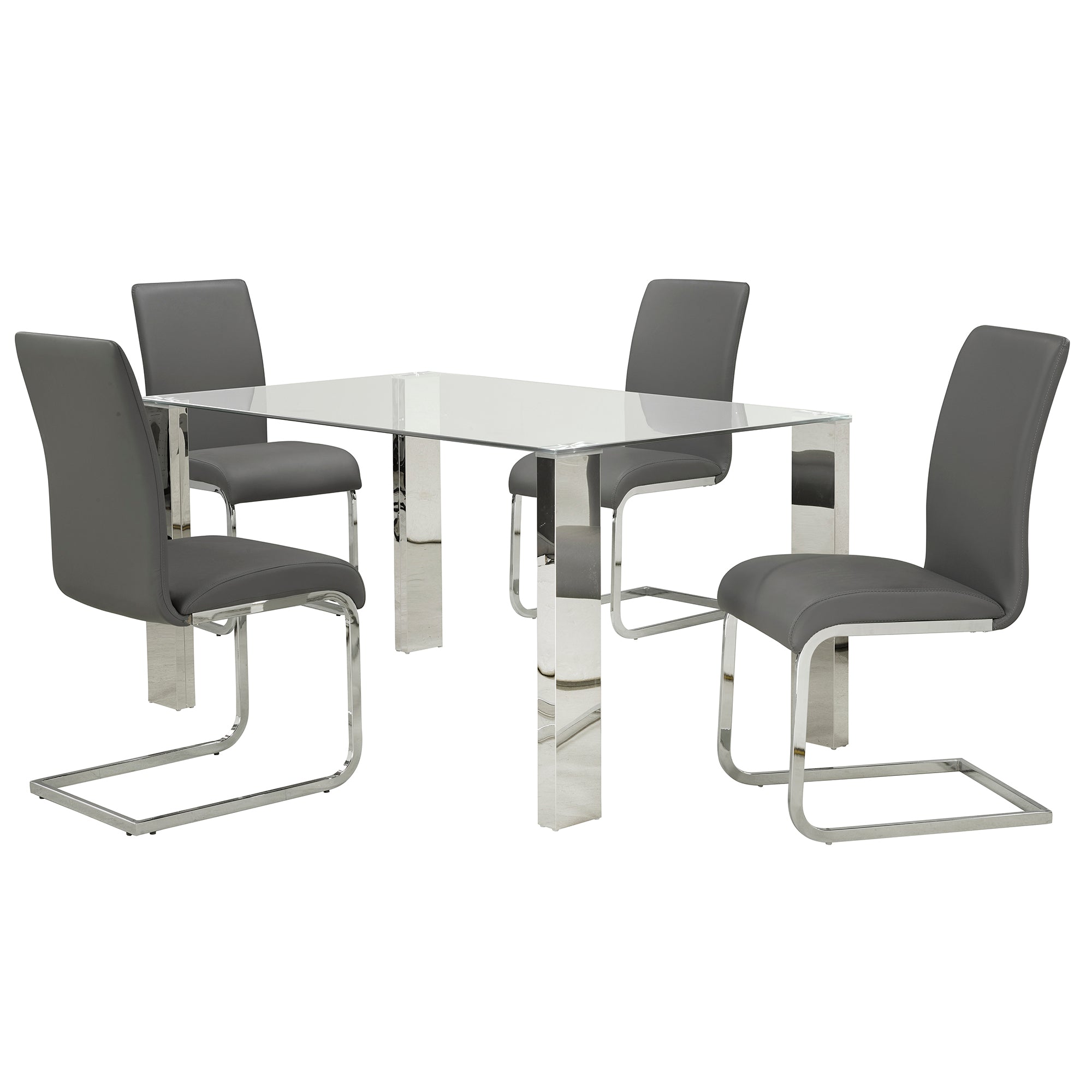 WorldwideFRANKFURT_MAXIM GY - 5PC DINING SET