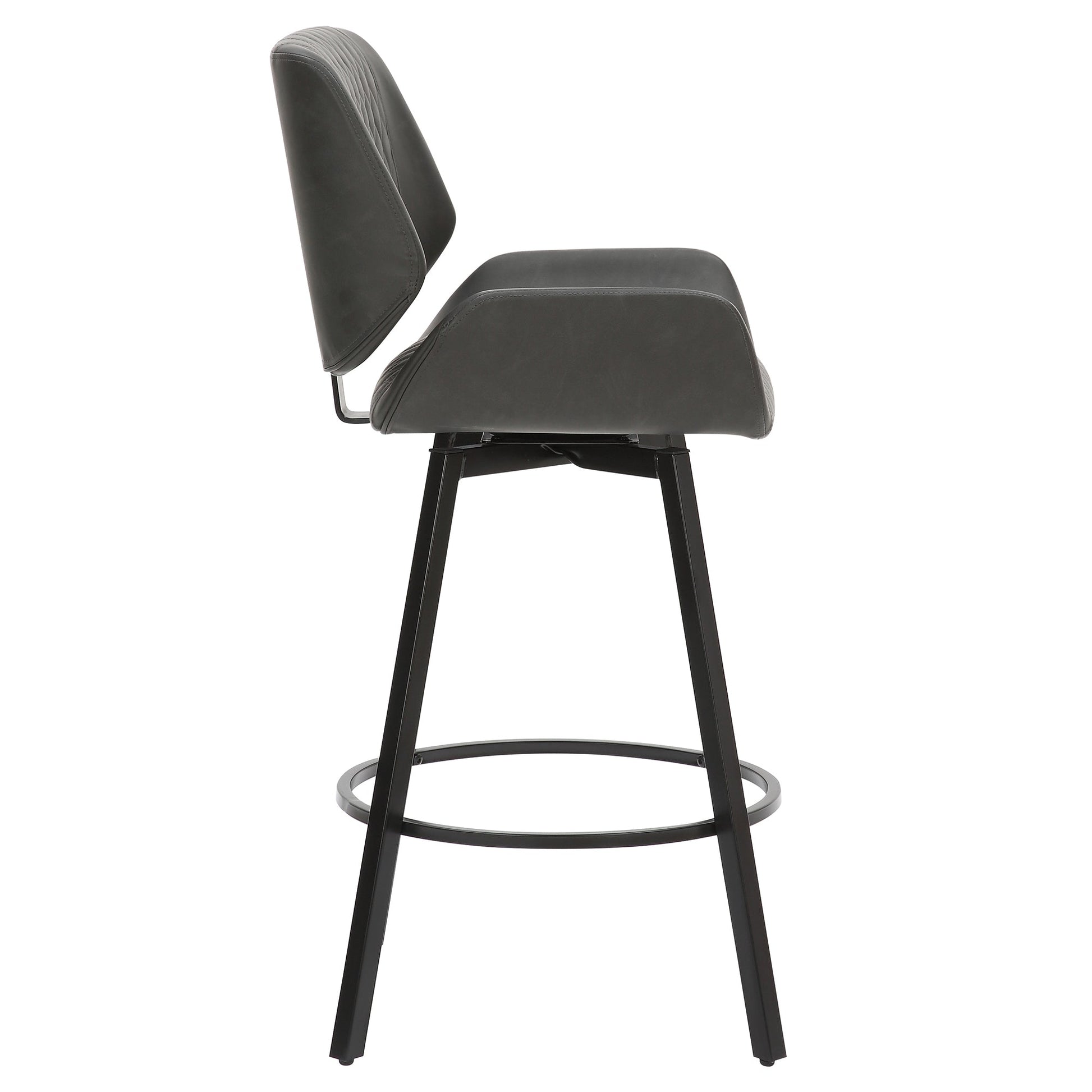 WorldwideFRASER - 26'' COUNTER STOOL PU - CHARCOAL