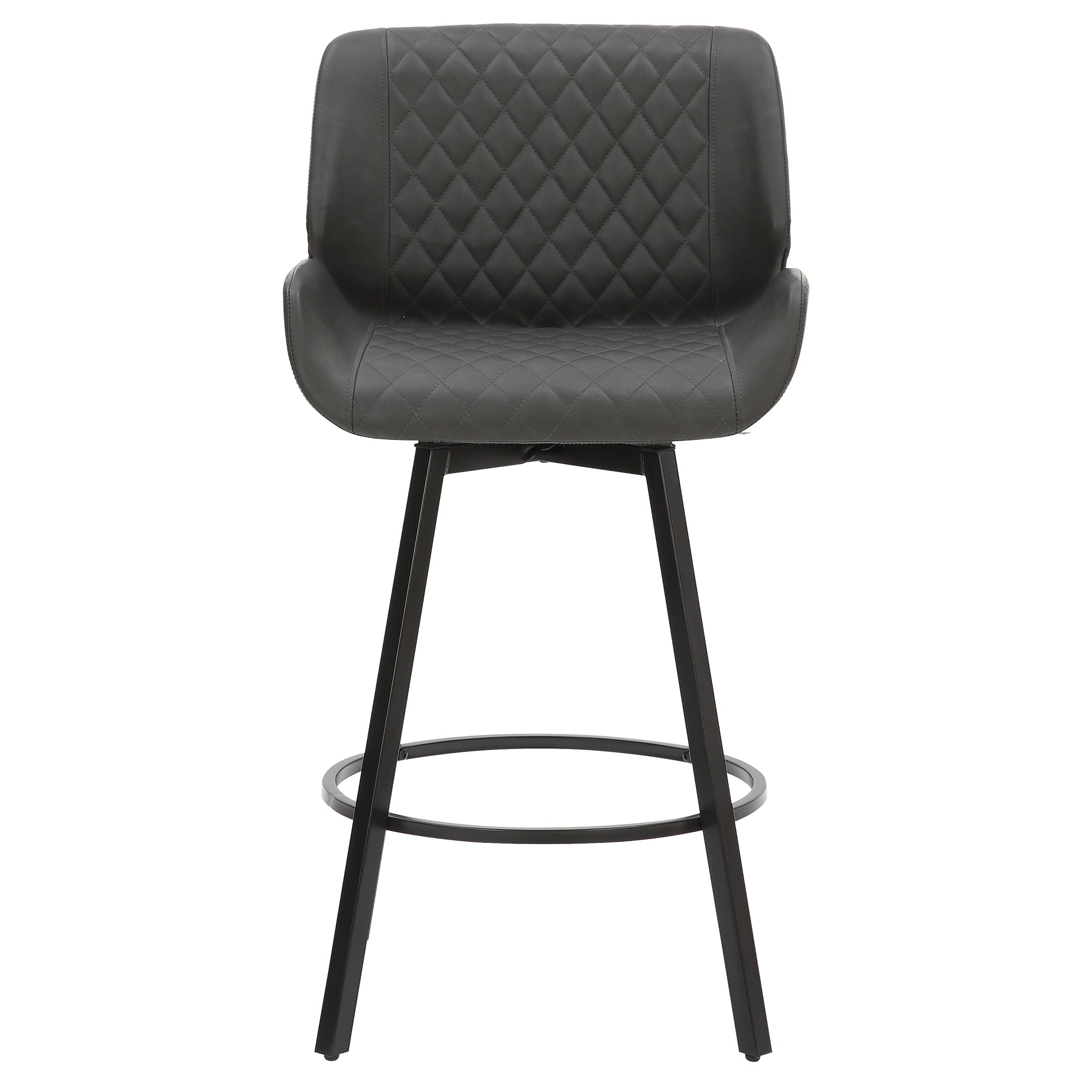 WorldwideFRASER - 26'' COUNTER STOOL PU - CHARCOAL