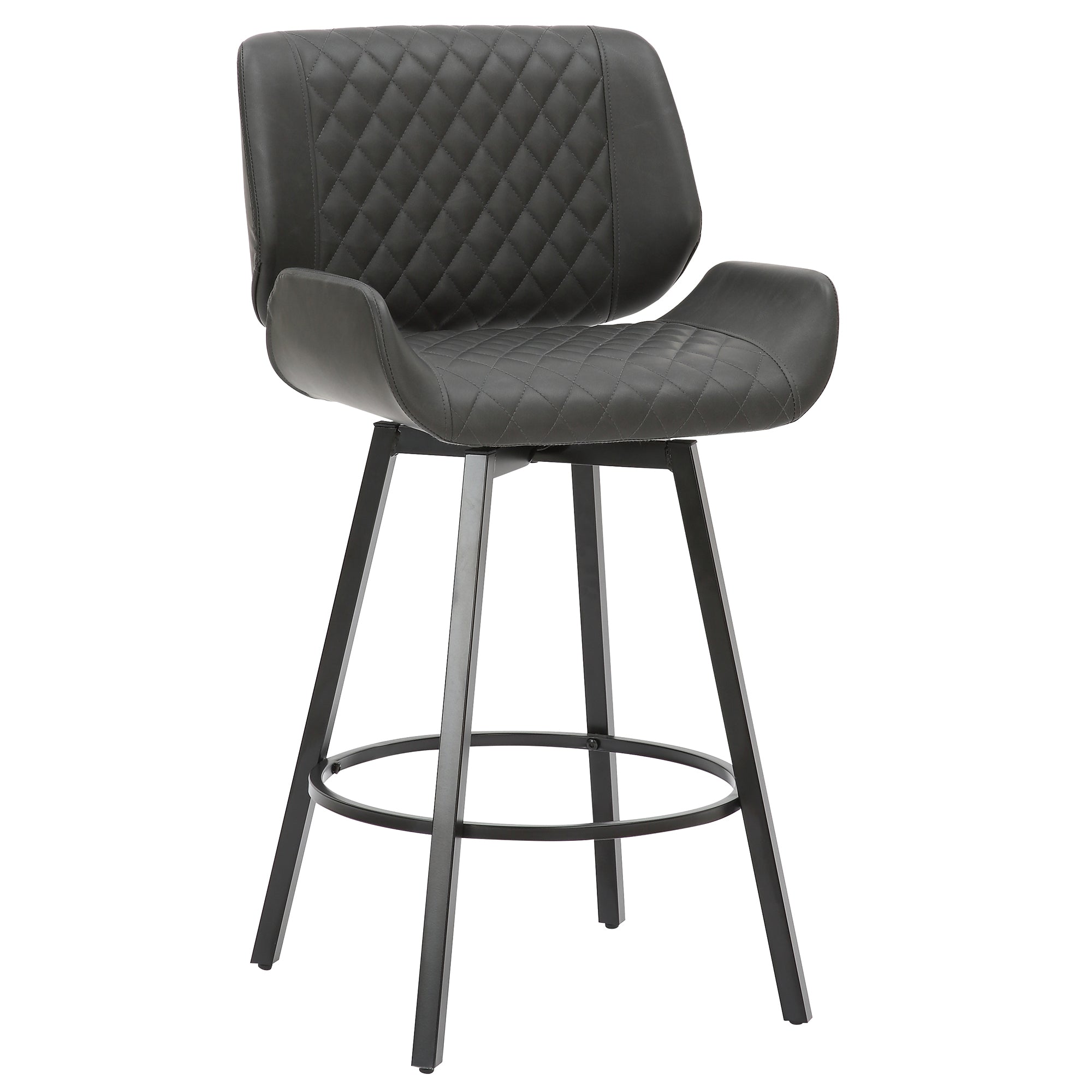 WorldwideFRASER - 26'' COUNTER STOOL PU - CHARCOAL