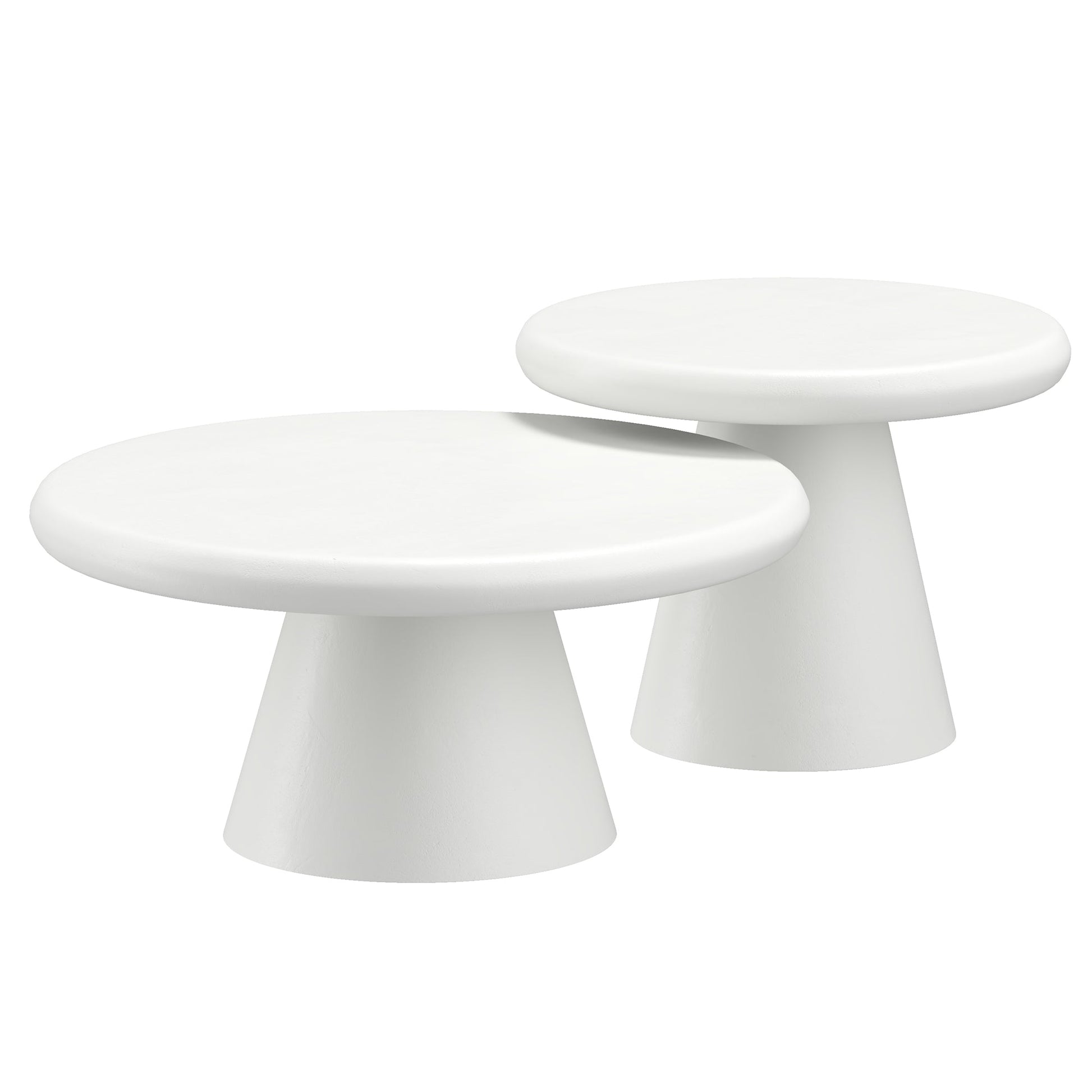 WorldwideGALIO - 2PC COFFEE TABLE SET - WHITE
