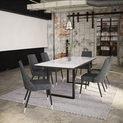 WorldwideGAVIN_SILVANO GY - 7PC DINING SET