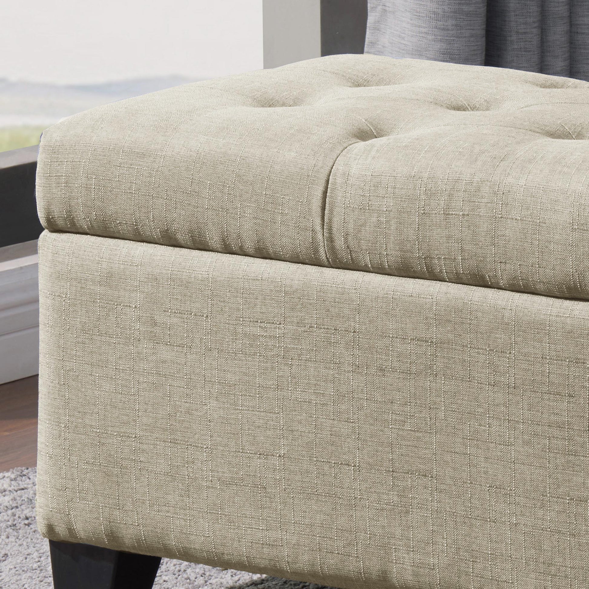 WorldwideHARPER - STORAGE OTTOMAN - BEIGE