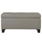 WorldwideHARPER - STORAGE OTTOMAN - LIGHT GREY