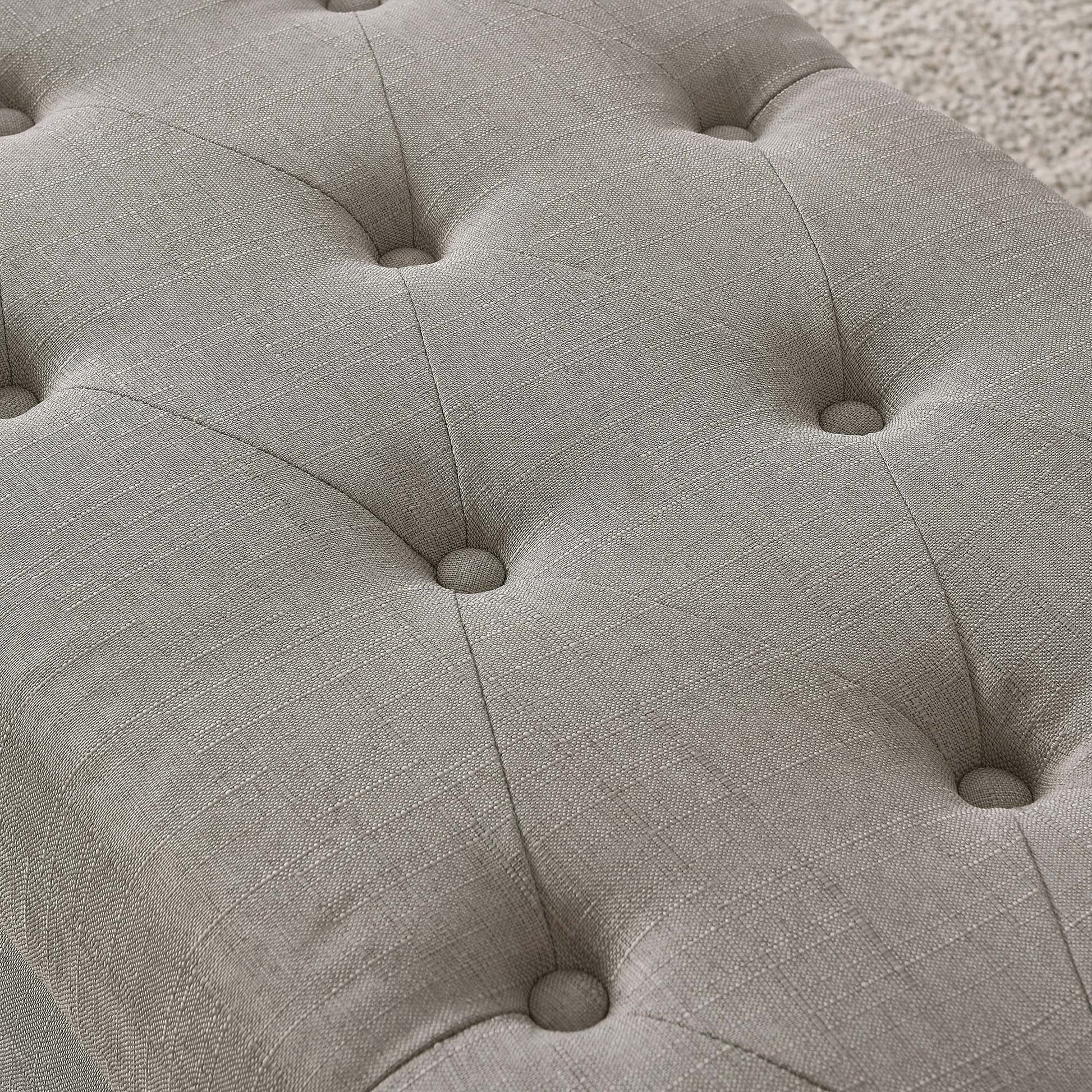 WorldwideHARPER - STORAGE OTTOMAN - LIGHT GREY