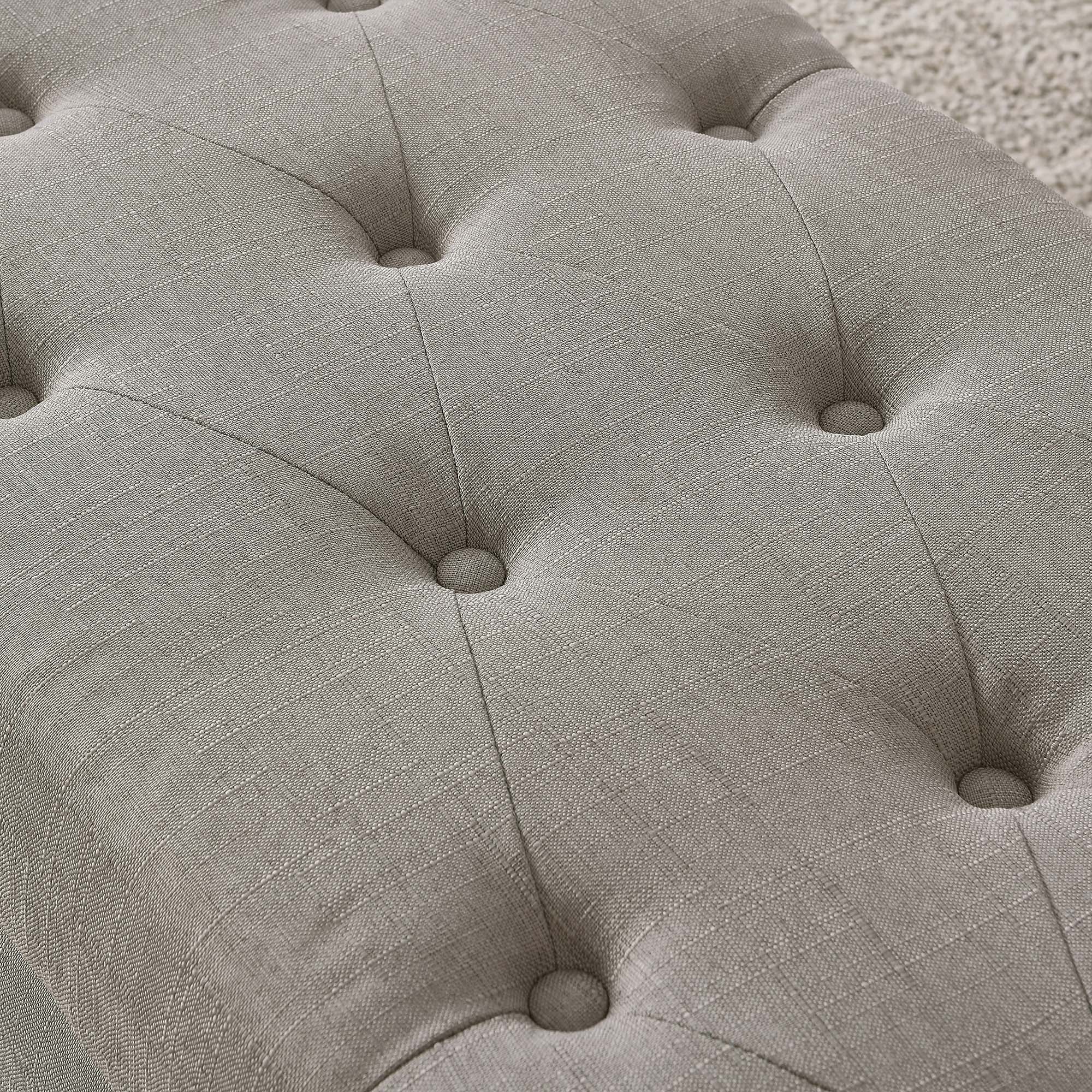 WorldwideHARPER - STORAGE OTTOMAN - LIGHT GREY