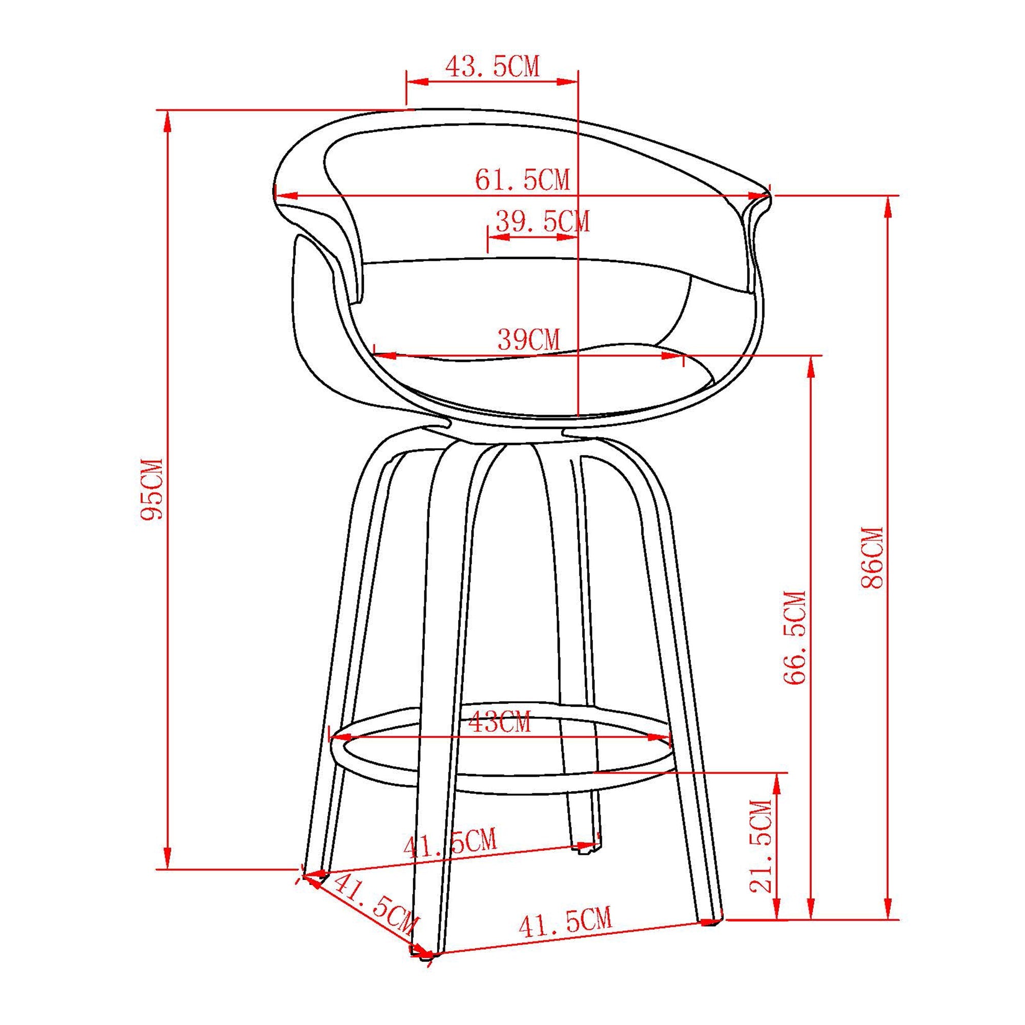 WorldwideHOLT - 26" COUNTER STOOL - BLACK_WALNUT