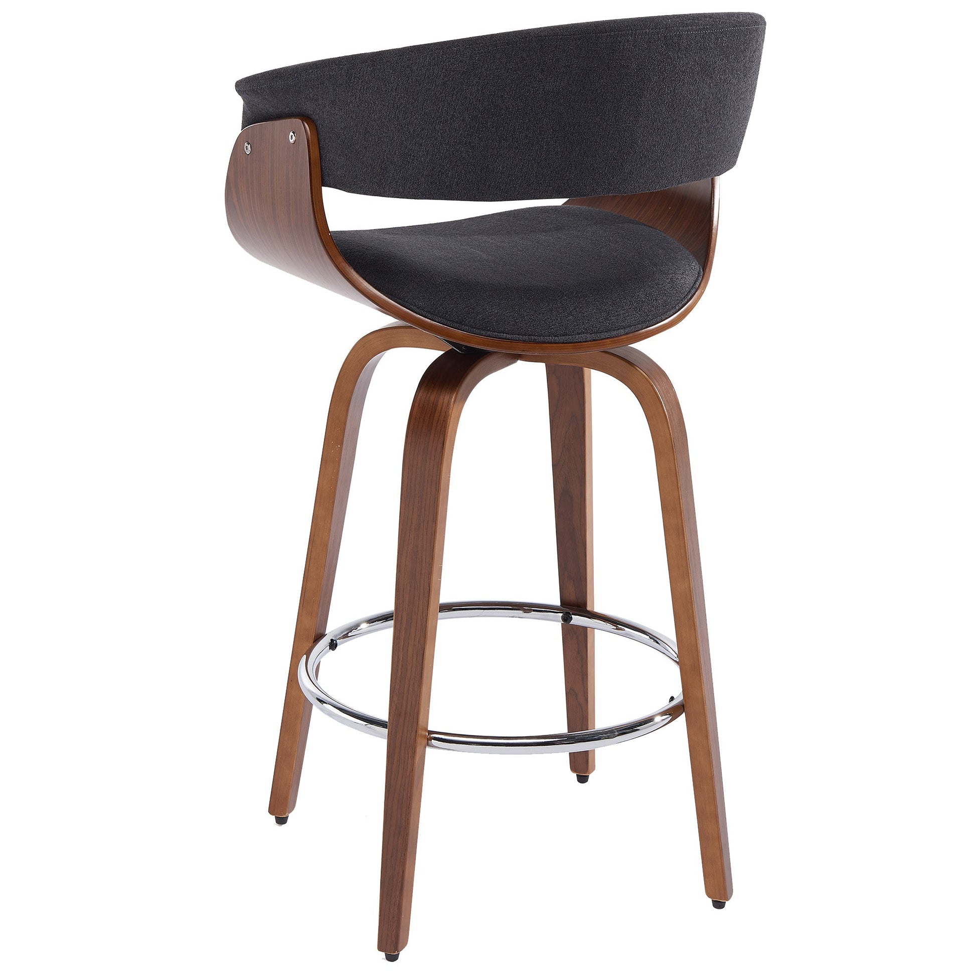 WorldwideHOLT - 26" COUNTER STOOL - FABRIC CHARCOAL