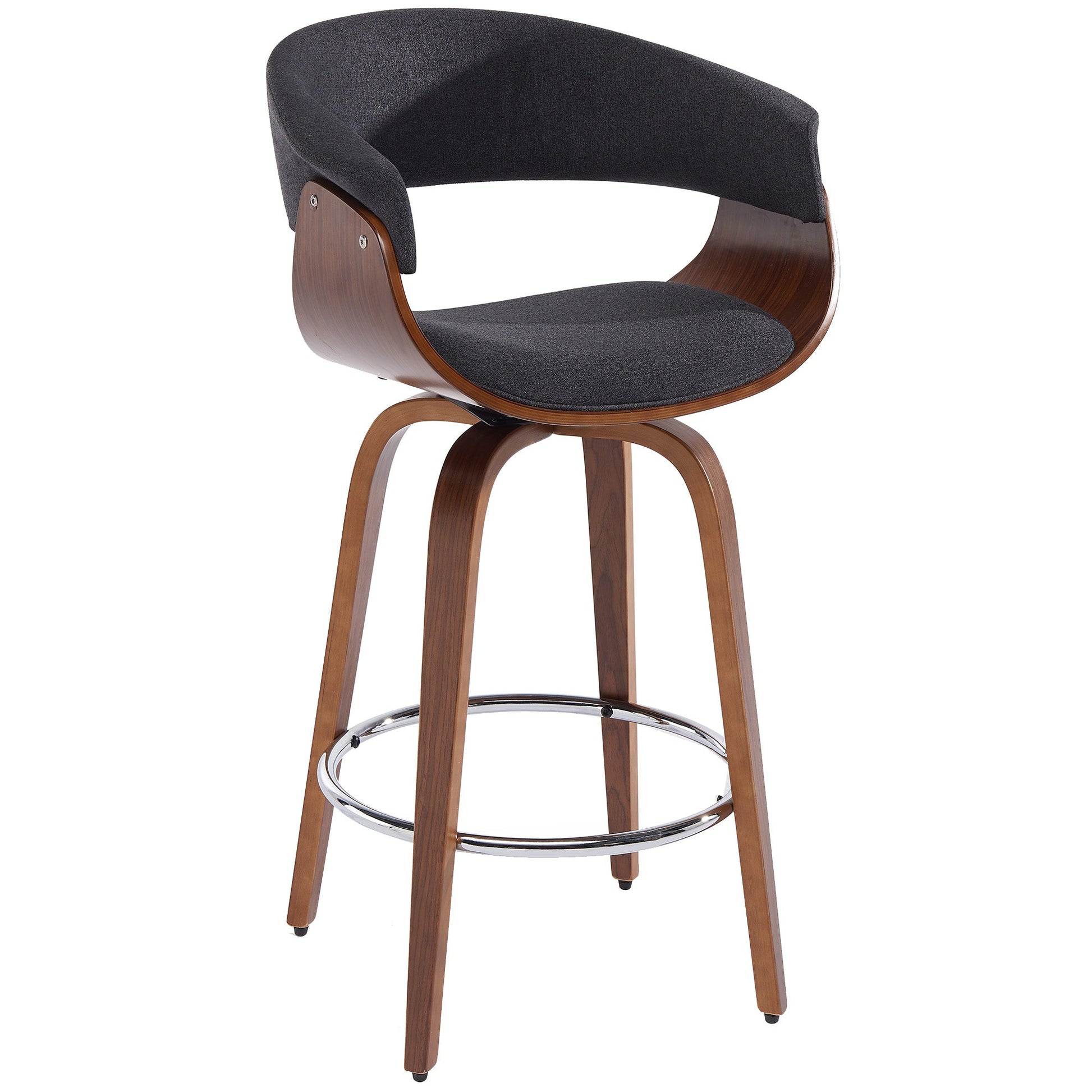 WorldwideHOLT - 26" COUNTER STOOL - FABRIC CHARCOAL