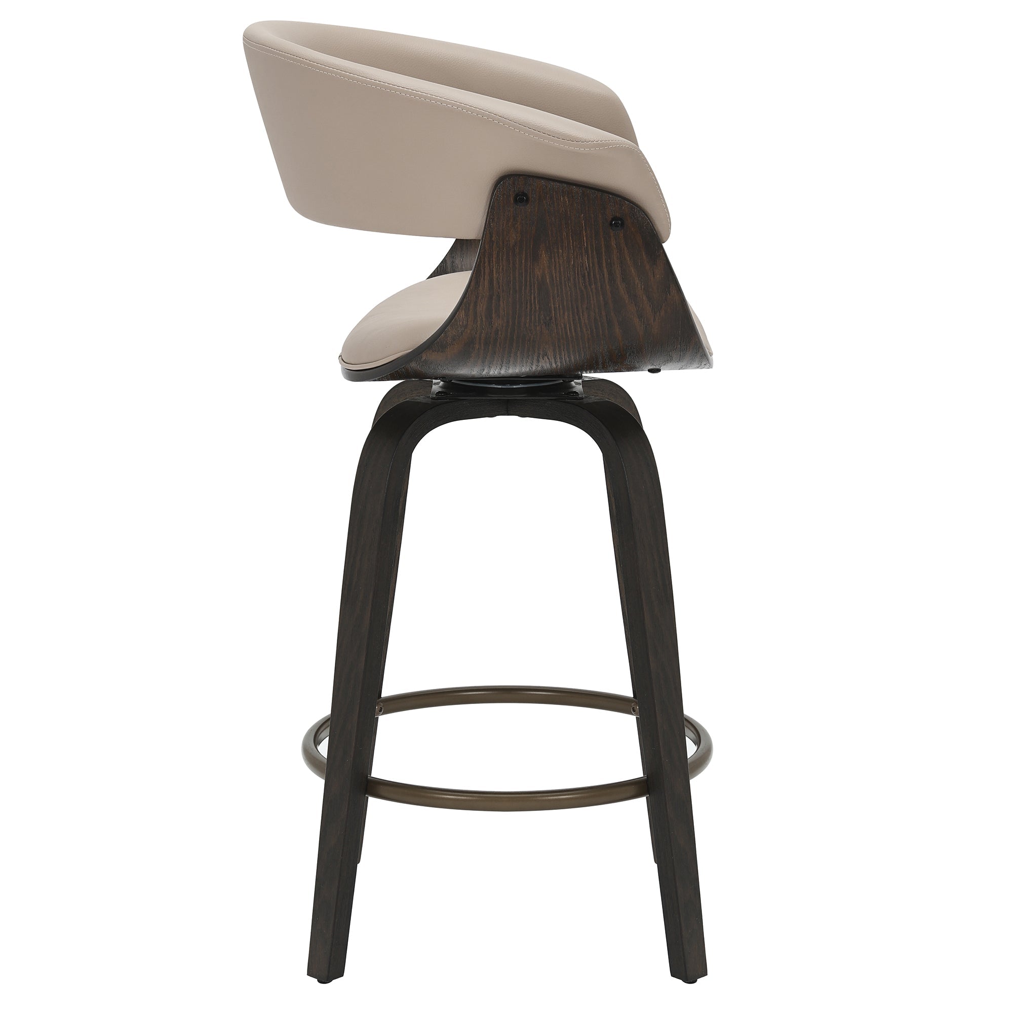 WorldwideHOLT - 26" COUNTER STOOL - MUSHROOM_WALNUT