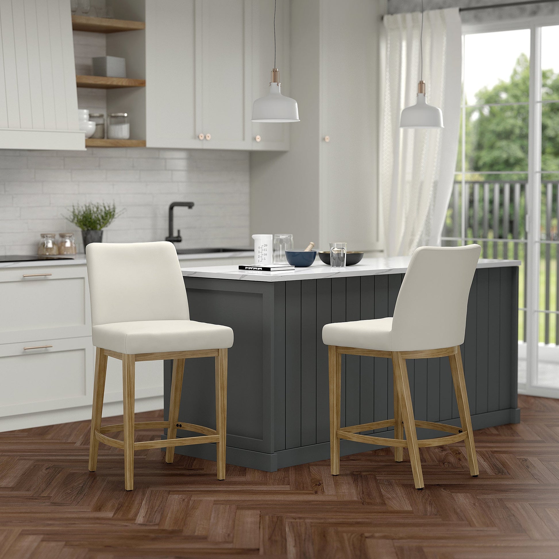 WorldwideJACE - 26'' COUNTER STOOLFABRIC - BEIGE_NATURAL